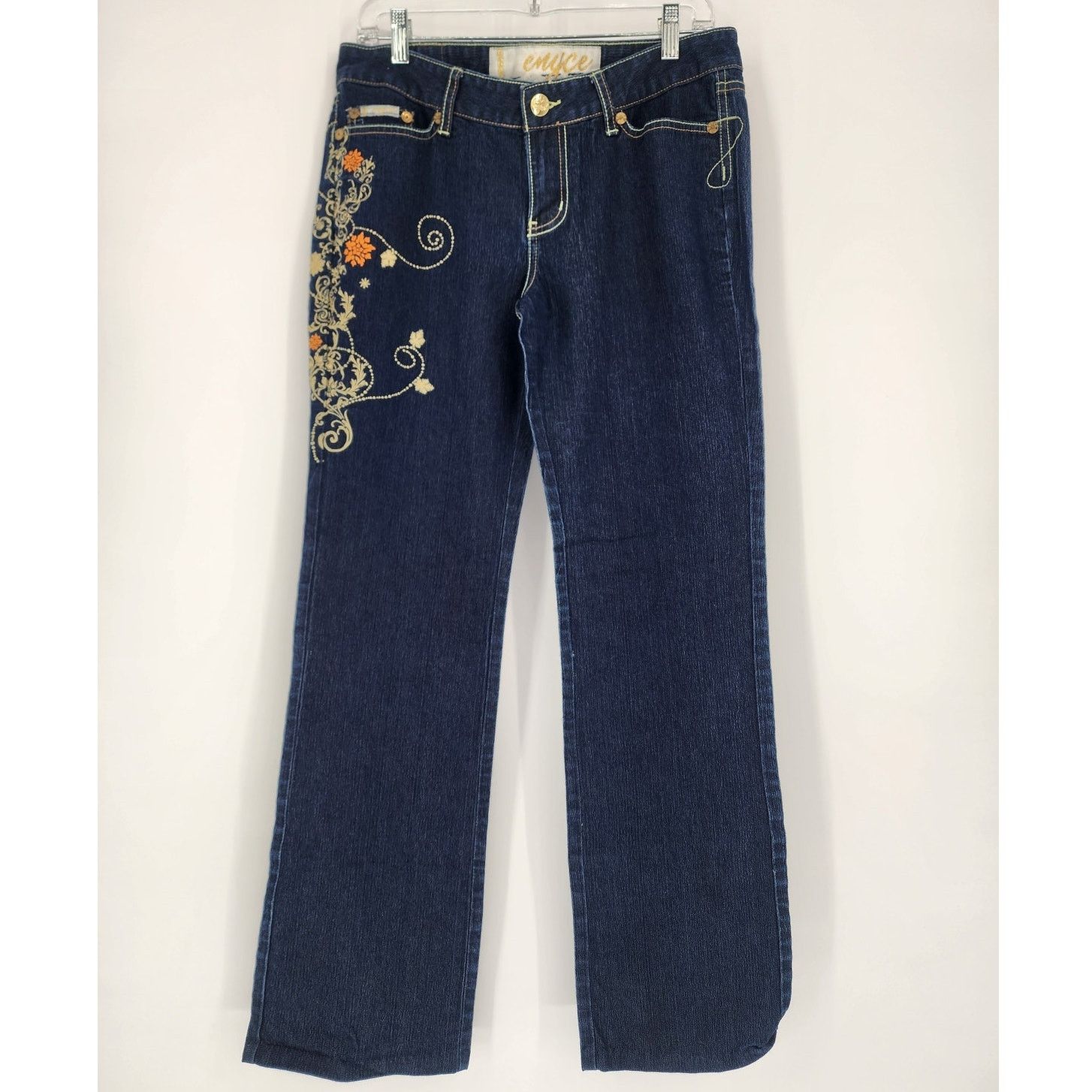 Enyce Y2K Enyce Dark Wash Embroidered Denim Jeans Women’s Size 11 Size 30" / US 8 / IT 44 - 1 Thumbnail