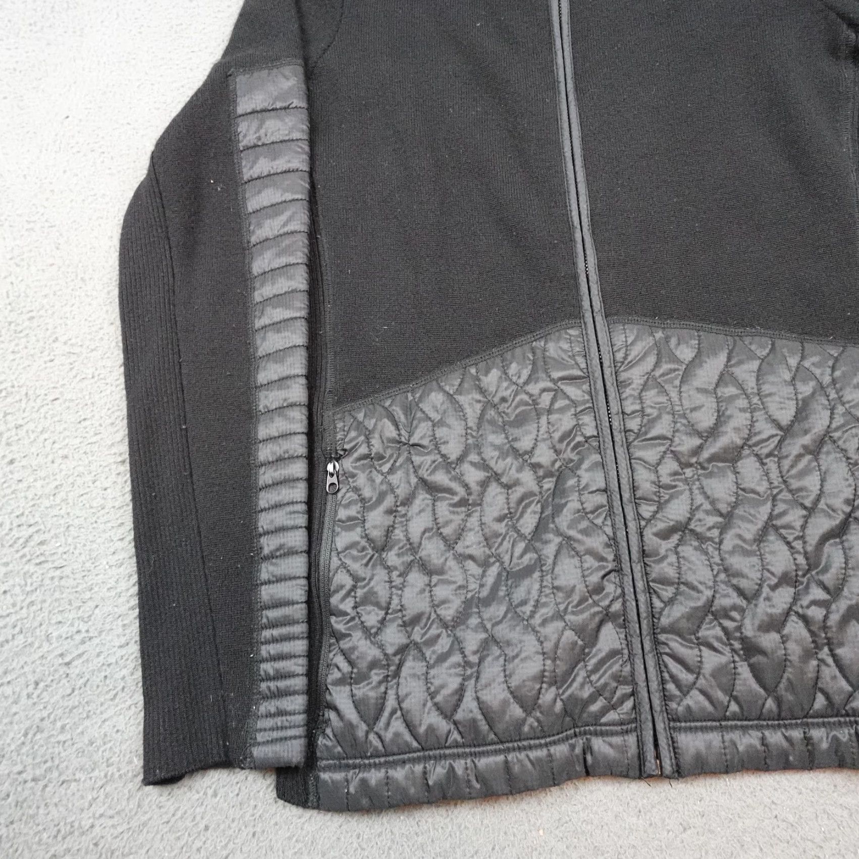 Smartwool Jacket Womens Large Black Hooded Wool Full Zip
