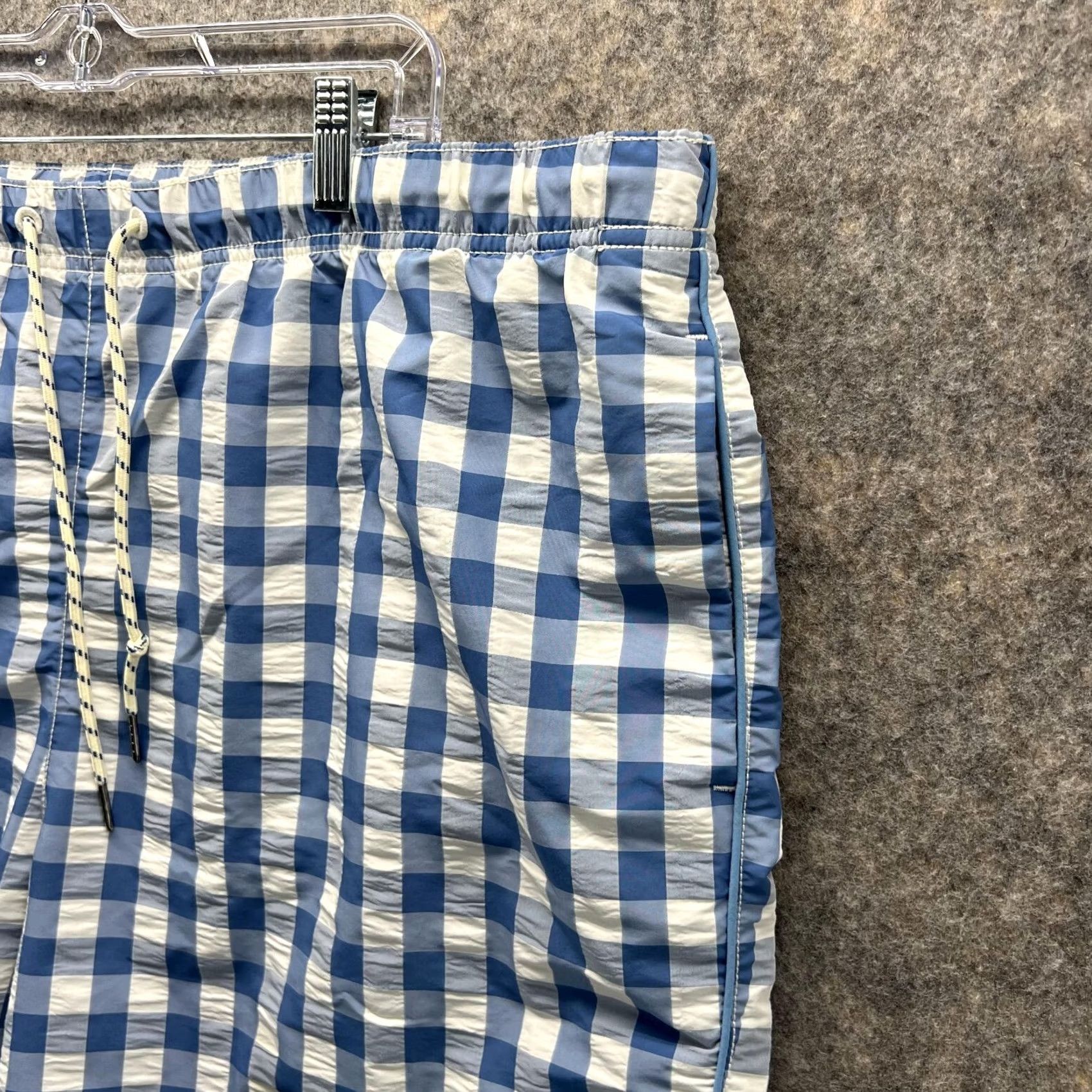 Tommy Bahama Tommy Bahama Shorts Men 2XL Blue Checkered Drawstring Elastic Waist Swim Trunks Habitat Outdoor Beachwear Mens Size US 39 - 4 Thumbnail