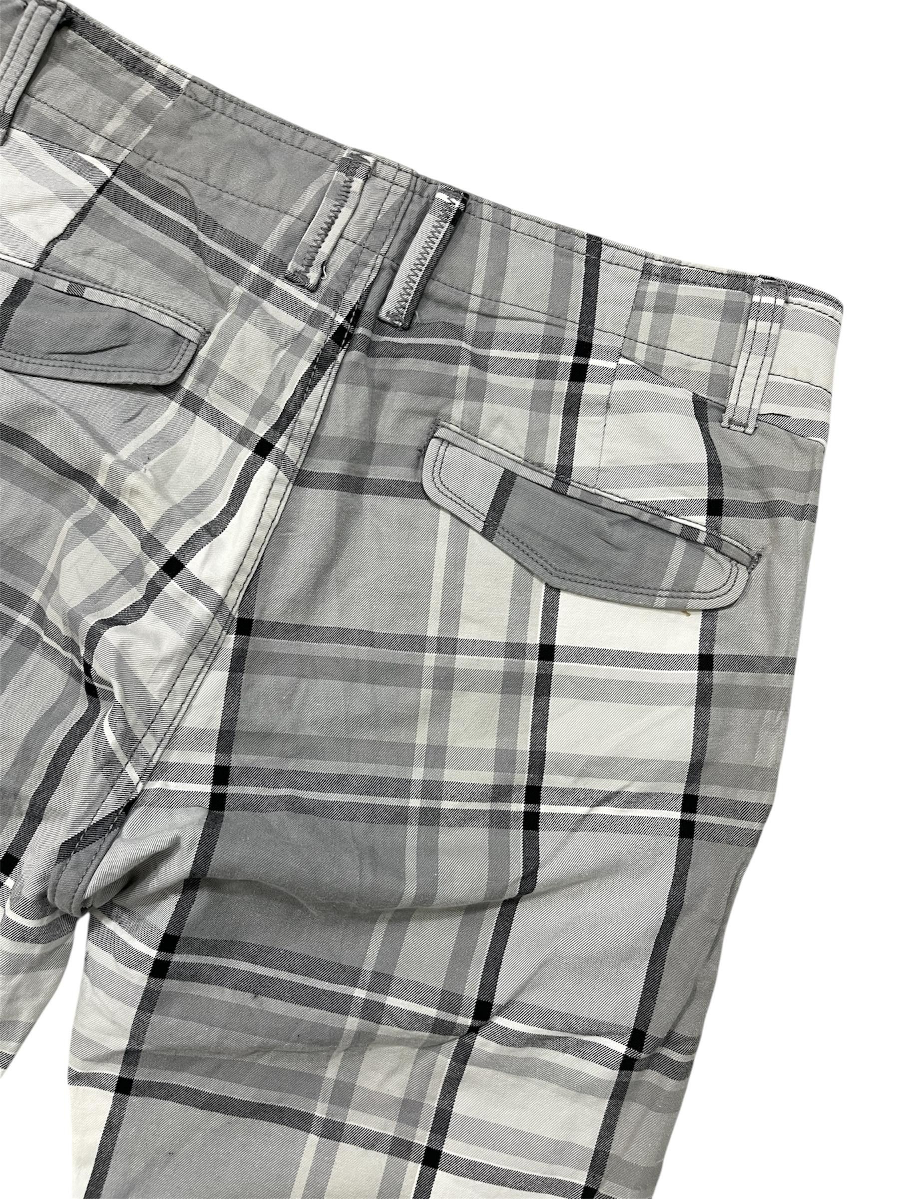 Diesel Diesel Grey Plaid Cotton Trousers Size US 31 - 7 Thumbnail