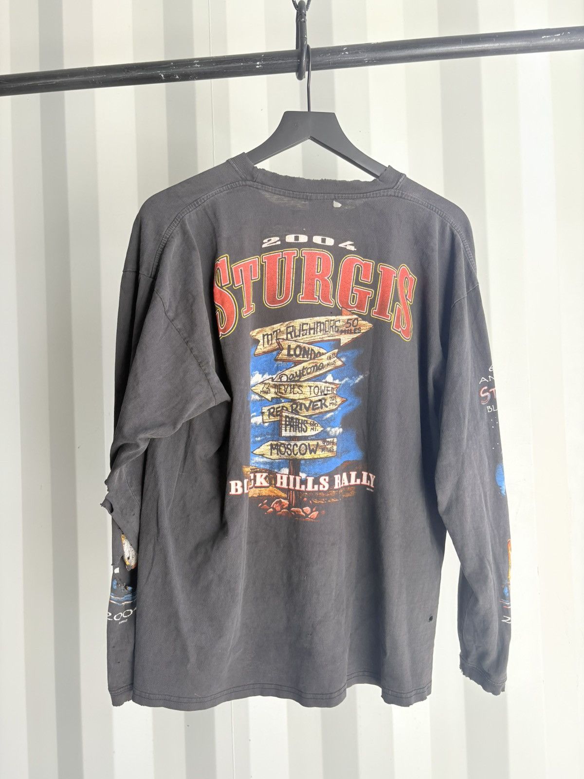 Vintage Thrashed Biker Faded Distressed Shirt ERD GRUNGE Harley WCC Size US XL / EU 56 / 4 - 5 Thumbnail