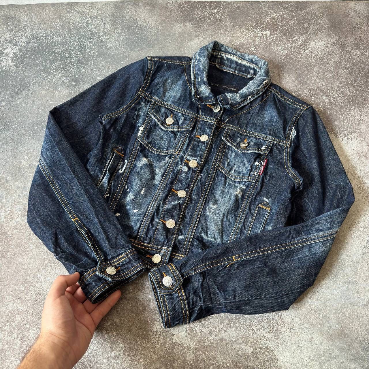 Dsquared2 Dsquared2 Distressed Washed Denim Jacket Size M / US 6-8 / IT 42-44 - 2 Thumbnail