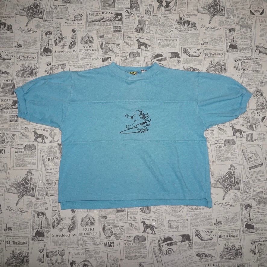 Vintage Small -Vintage Y2K surfing crop 1980s youth way cool t-shirt Size US S / EU 44-46 / 1 - 1 Thumbnail