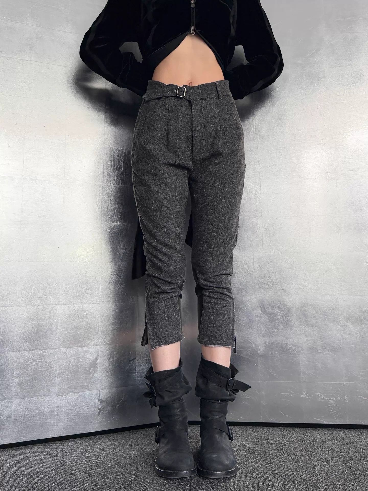 Diesel Black Gold Diesel Black Gold Vintage Wool-Leather 8 Pants 24 Size 24" / US 00 / IT 34 - 9 Thumbnail