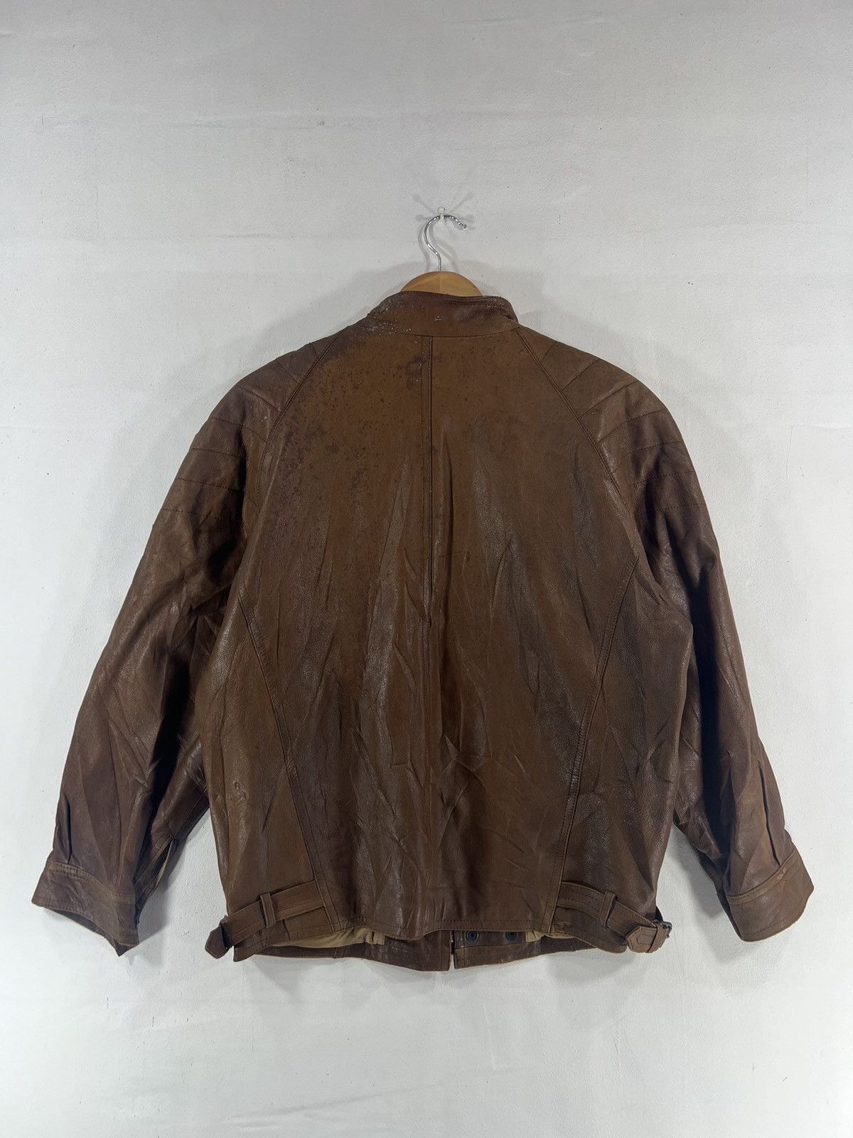 Genuine Leather × Vintage Vintage Rare Design Leather Jacket Size US L / EU 52-54 / 3 - 2 Thumbnail