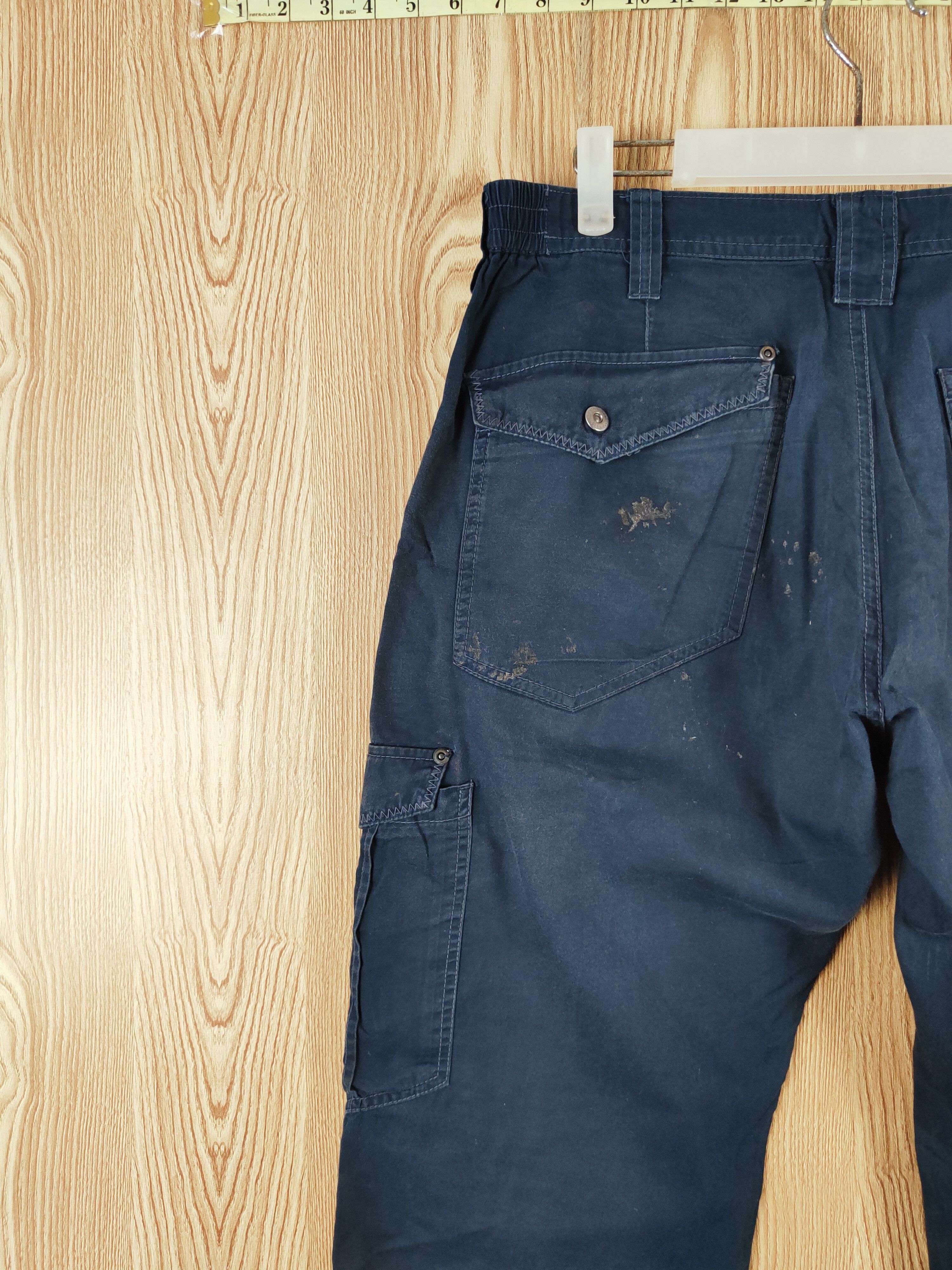 Japanese Brand GW Navy Faded Multipocket Tactical Cargo Pants #W376 Size US 33 - 9 Thumbnail