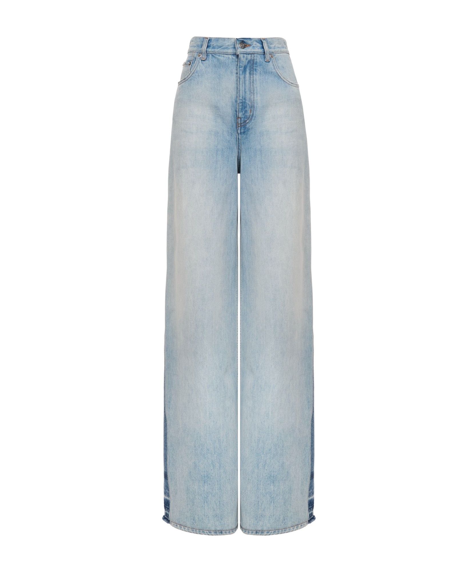 Chloe o1loc1c11125 Stonewashed Wide Jeans in Light Blue Size 26" / US 2 / IT 38 - 1 Thumbnail