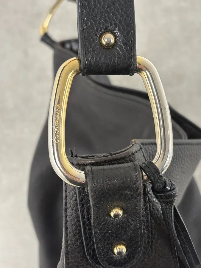 Dolce & Gabbana 2000s Dolce & Gabbana Black Studded Leather Shoulder Bag Size ONE SIZE - 9 Thumbnail