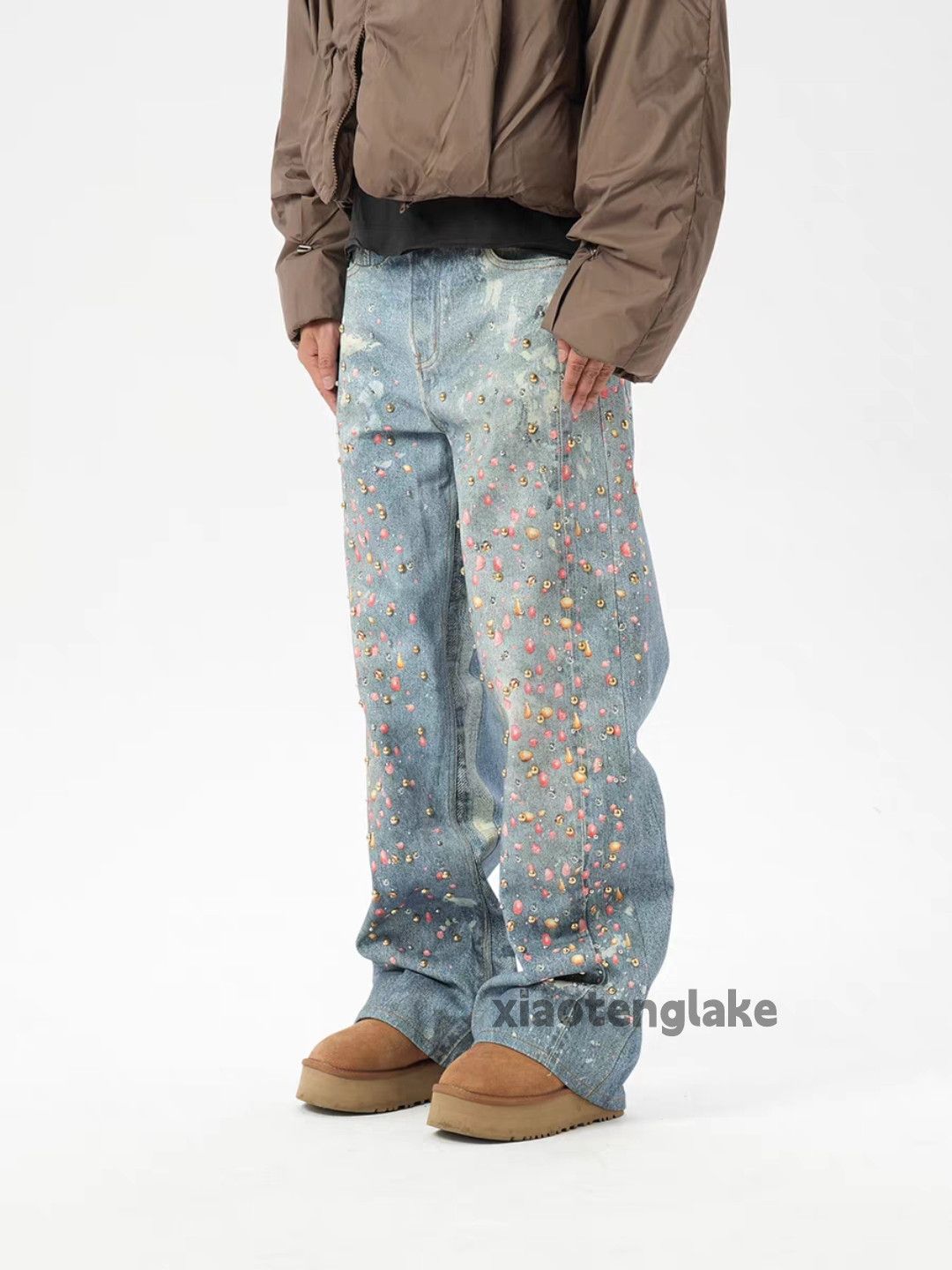 Jean ltx vintage washed faded digital print skate hiphop jeans Size US 36 / EU 52 - 1 Thumbnail