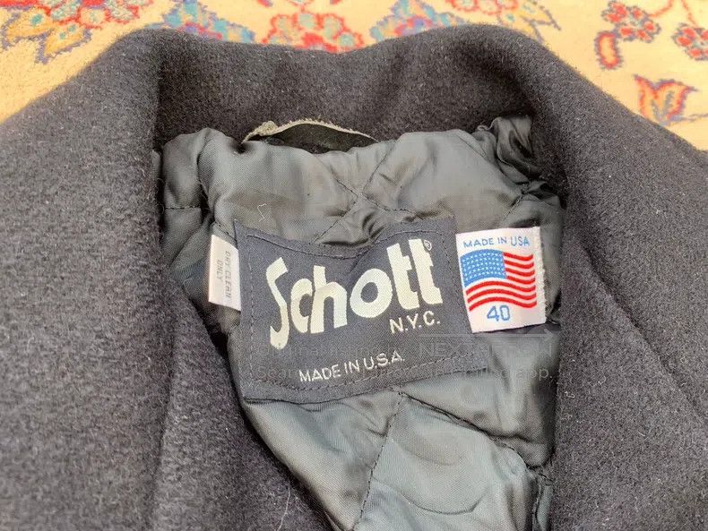 Schott Schott Single-breasted navy coat Size US L / EU 52-54 / 3 - 3 Thumbnail