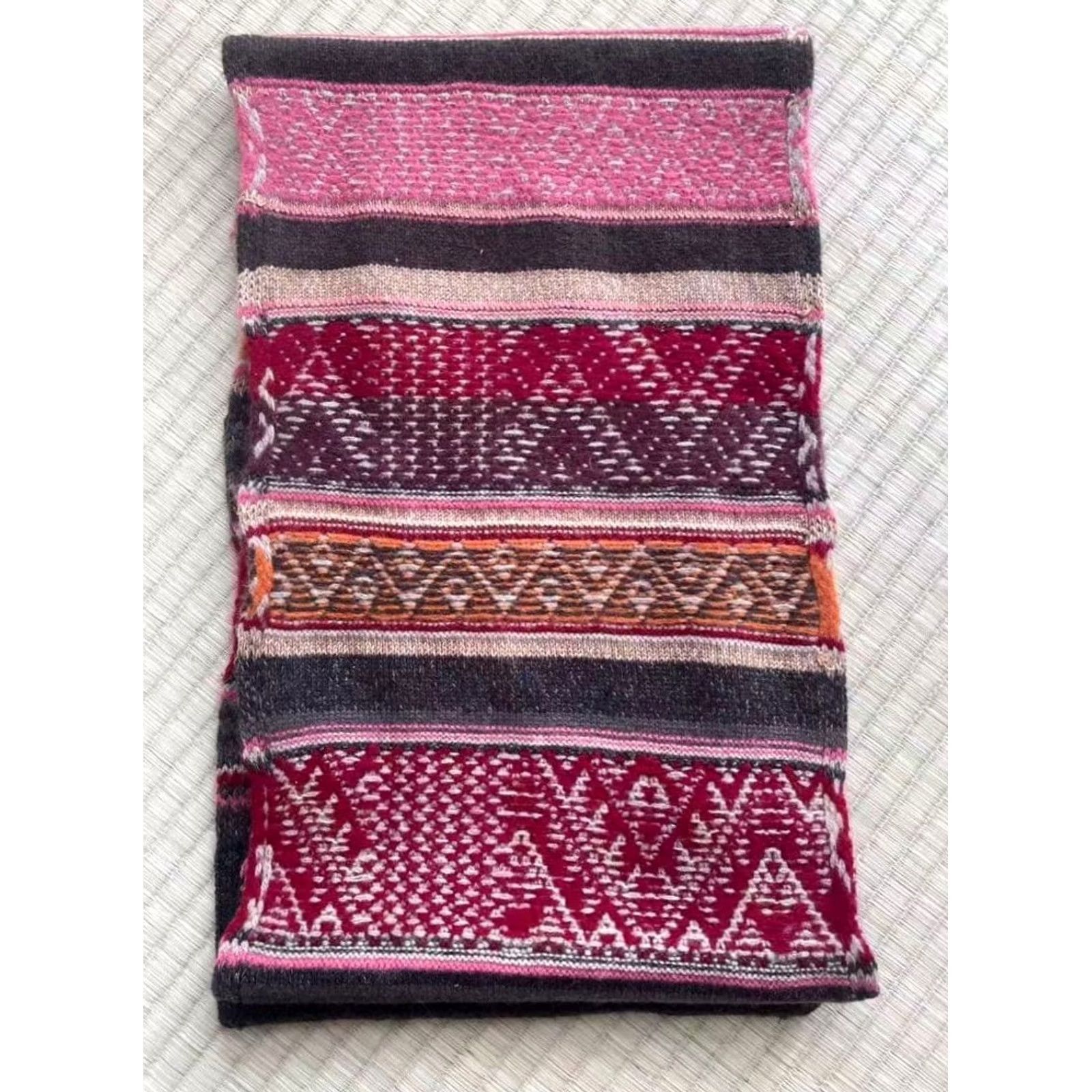 Ralph Lauren RRL Ralph Lauren Jacquard-Knit Wool-Blend Scarf Multicolor Excellent Condition Size ONE SIZE - 3 Thumbnail