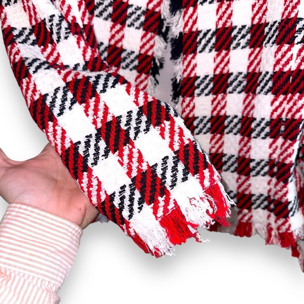 Oscar De La Renta NWT Oscar De La Renta Bicolor Houndstooth Tweed Jacket Sz 14 Size XL / US 12-14 / IT 48-50 - 8 Thumbnail