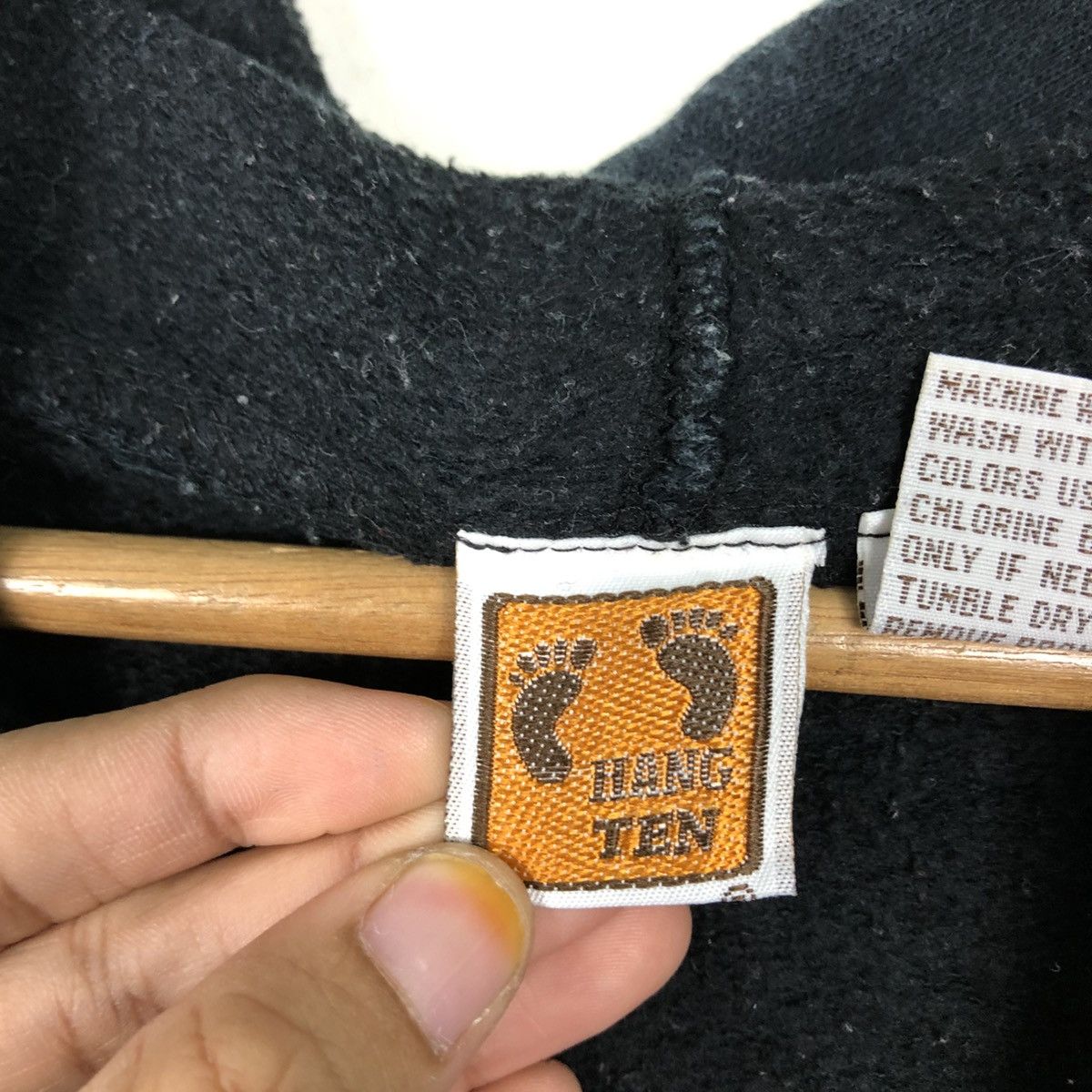 Vintage 📌Vintage Hang Ten Hoodie Pull Over Embroidery Big Logo Size US M / EU 48-50 / 2 - 17 Thumbnail
