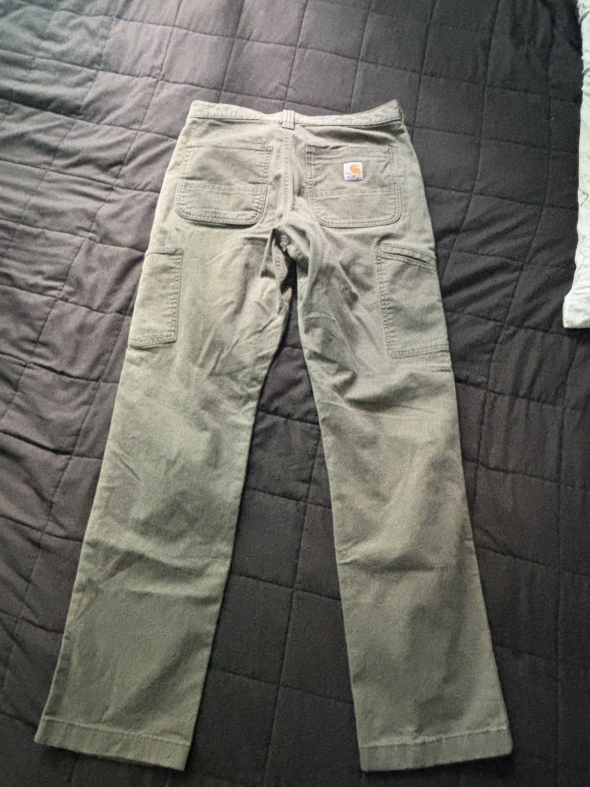 Carhartt Carthartt Relaxed Fit Olive Green Carpenter Workwear Size US 31 - 2 Thumbnail