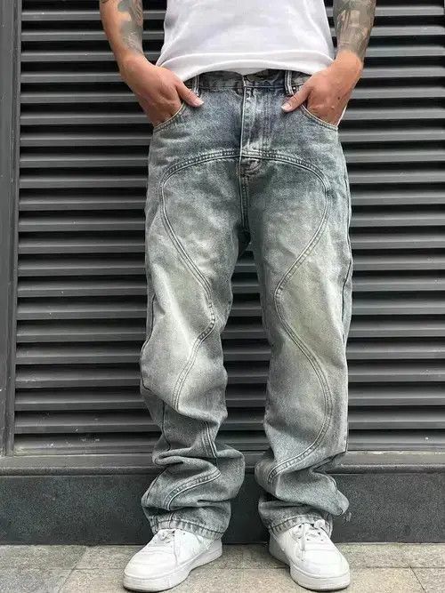 Japanese Brand Street 90s hiphop washed skateboard hip-hop jeans Size US 32 / EU 48 - 1 Thumbnail