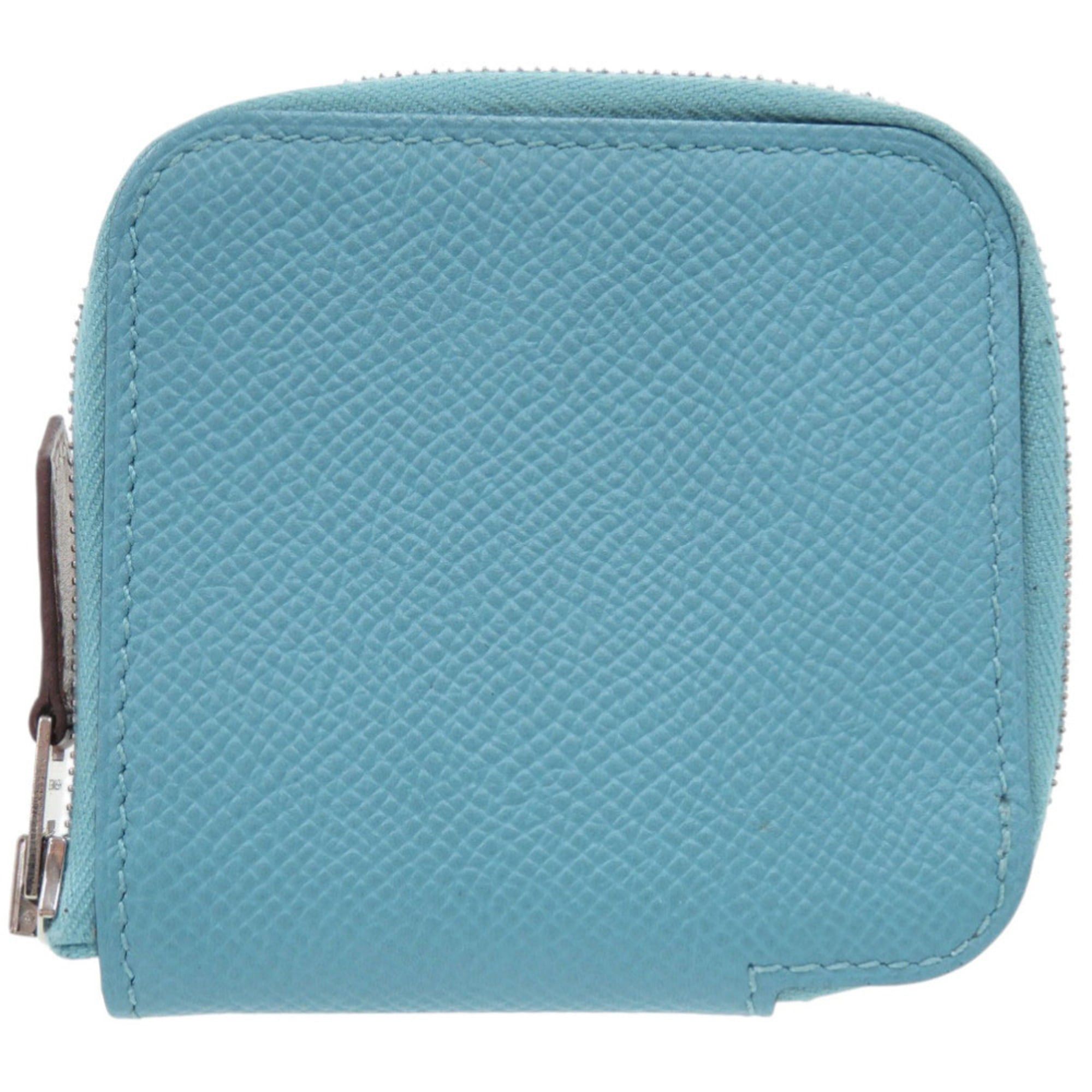 Hermes Hermes Hermès Azap Silkin Compact Mini, Epsom Leather, Blue du Nord, D Stamp (2019), Wallet/Coin Case, Blue, 0126 Size ONE SIZE - 1 Thumbnail