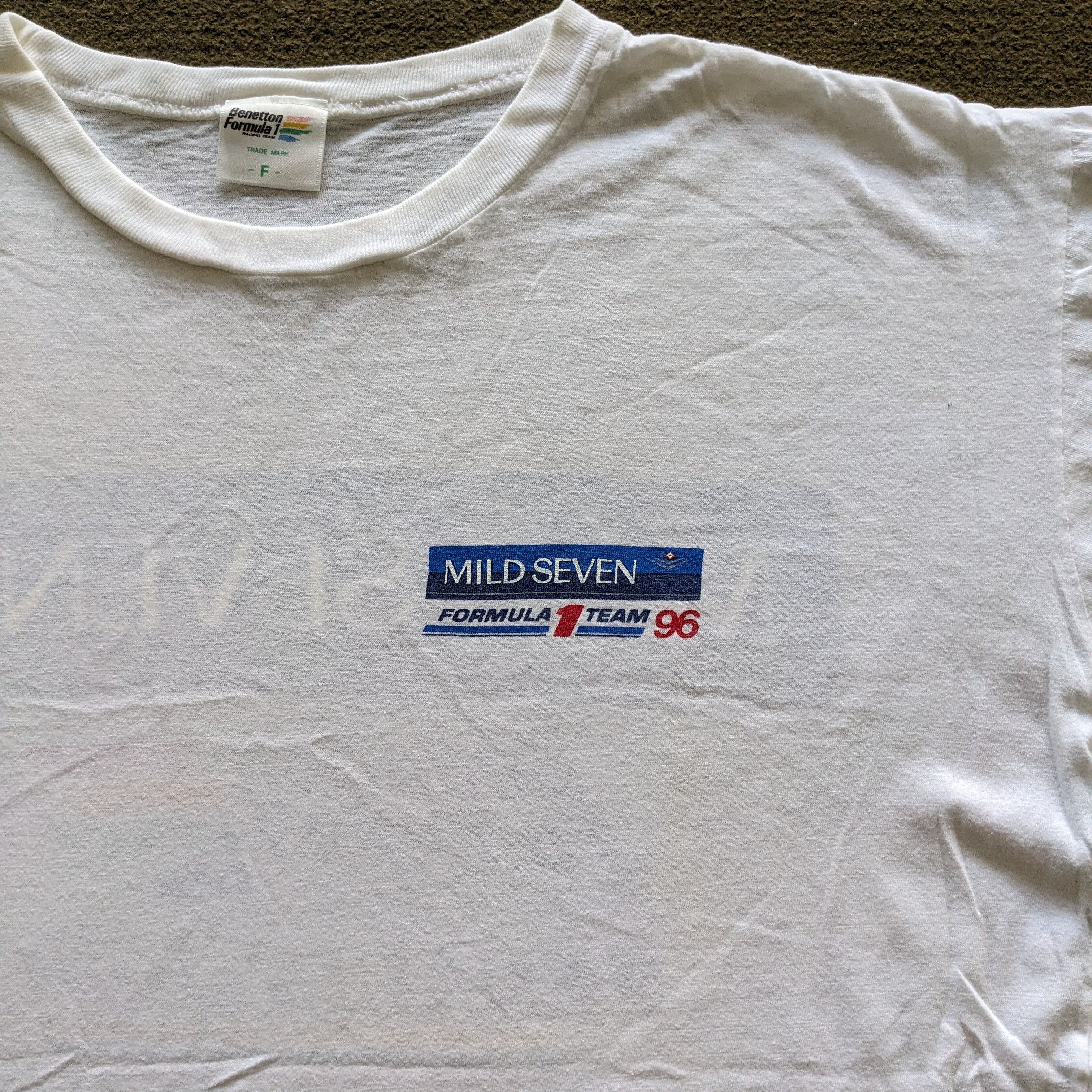 Benetton Vintage 90's BENETTON FORMULA 1 Racing T-shirt Size US L / EU 52-54 / 3 - 3 Thumbnail