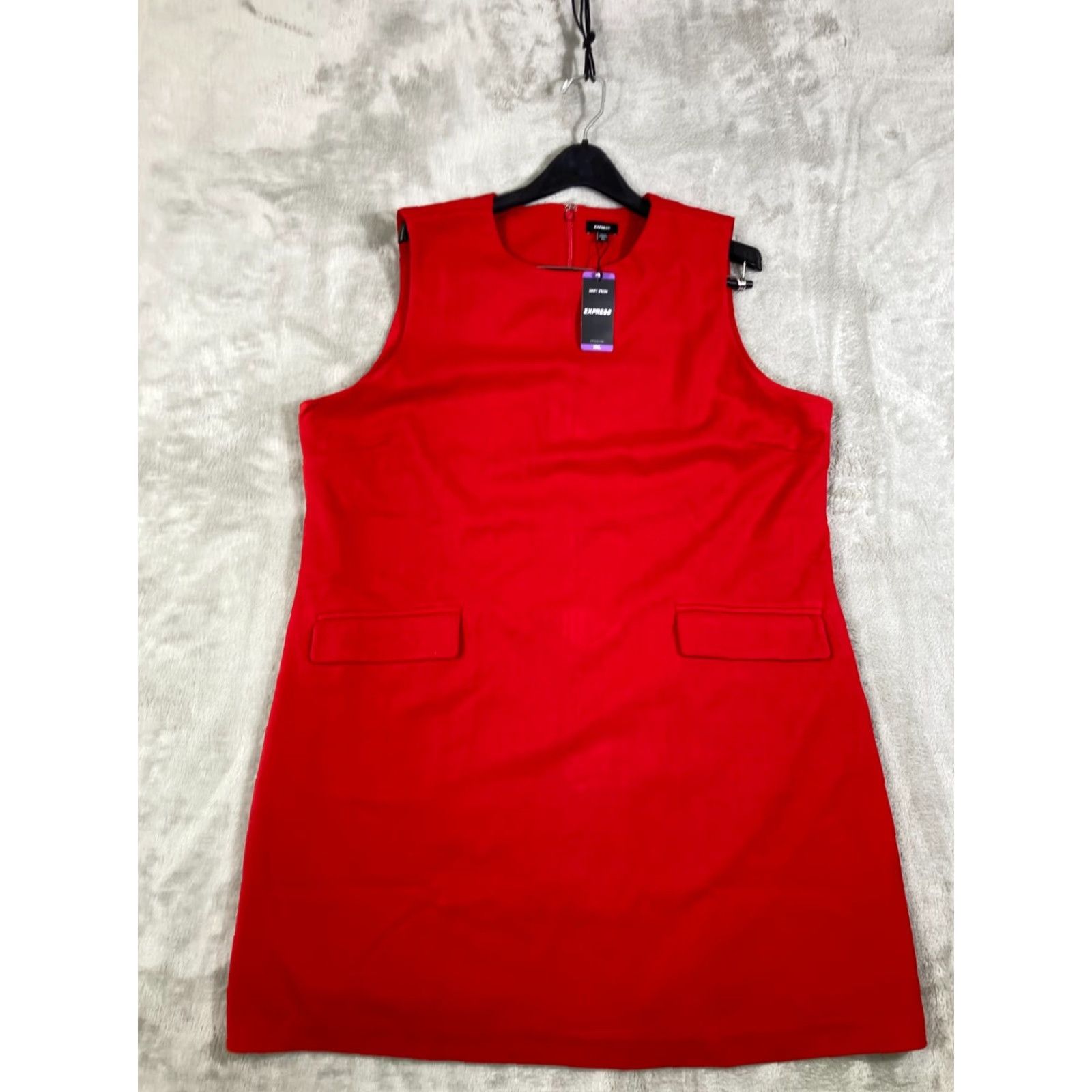 Express **Red Women's Express 2XL Shift Dress Zip Lined Scoop Neck** User: Red Women's Express 2XL Shift Dress Zip Lined Scoop Neck Size XXL / US 16-18 / IT 52-54 - 3 Thumbnail