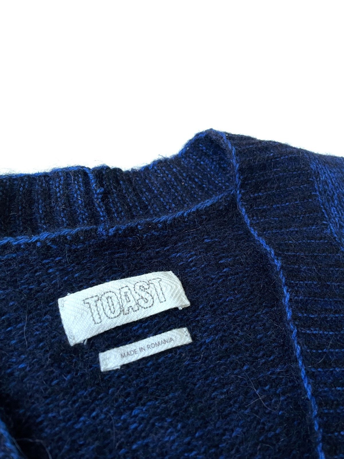 Designer TOAST Women Wool Alpaca Blue Cropped Cardigan Size S Size S / US 4 / IT 40 - 6 Thumbnail