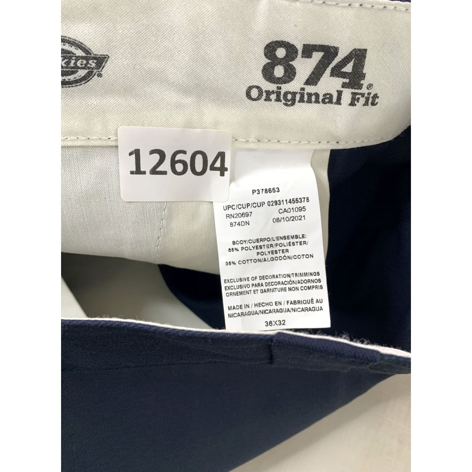 Dickies Dickies 874 Original Fit Work Pants Blue Men’s 36x32 NWT-12604 Pants Dickies 874 Workwear Regular Fit Straight Leg Men Blue 36x32 NWT Size US 36 / EU 52 - 5 Thumbnail