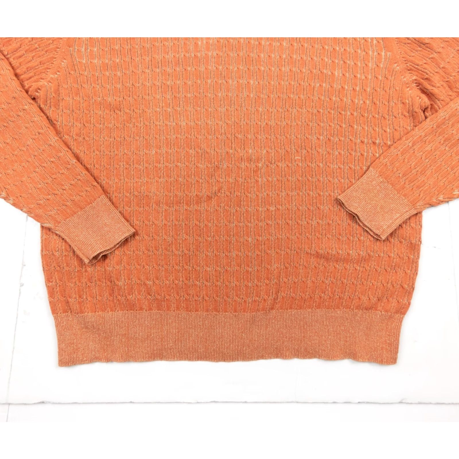 Pendleton VINTAGE Pendleton Sweater Shirt Adult M Orange V-Neck Knit Pullover Oversized Mens Size M Size US M / EU 48-50 / 2 - 3 Thumbnail