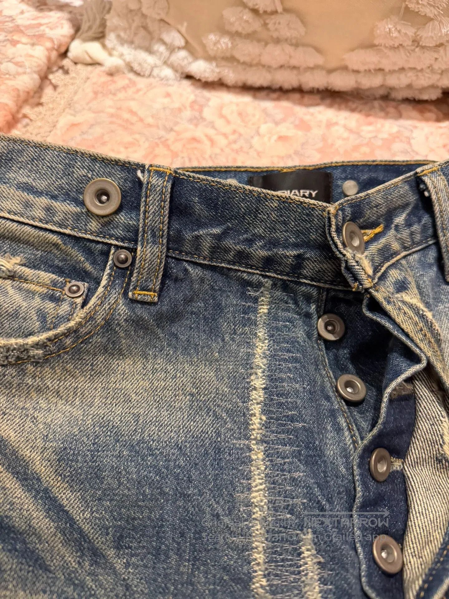Japanese Brand Vintage Handcrafted Nevada Wash Denim Pants. Size US 28 / EU 44 - 5 Thumbnail