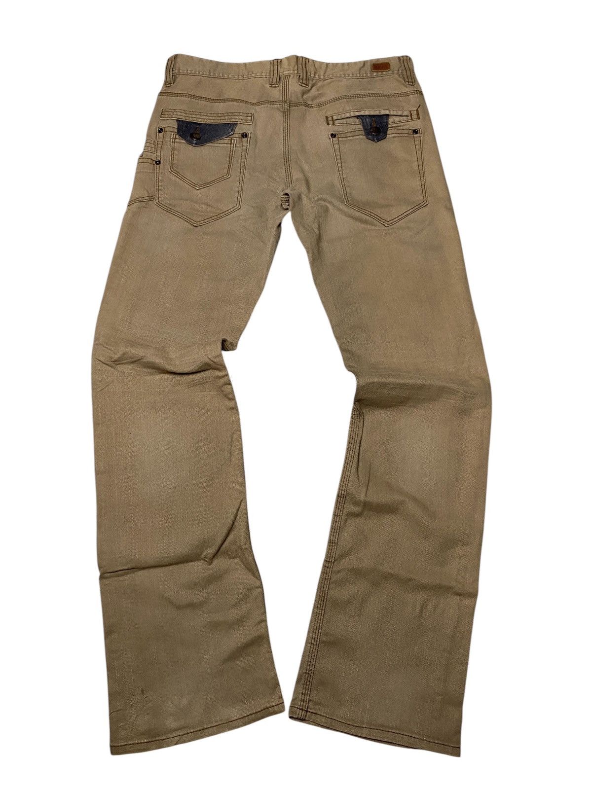 If Six Was Nine 2000's Nicole Club Flared Buckle Multipocket Pants Size US 31 - 2 Thumbnail