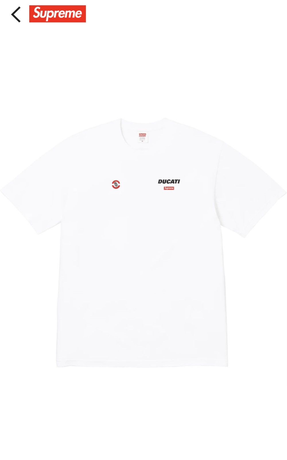 Ducati × Supreme Supreme Ducati logos tee Size US L / EU 52-54 / 3 - 2 Thumbnail