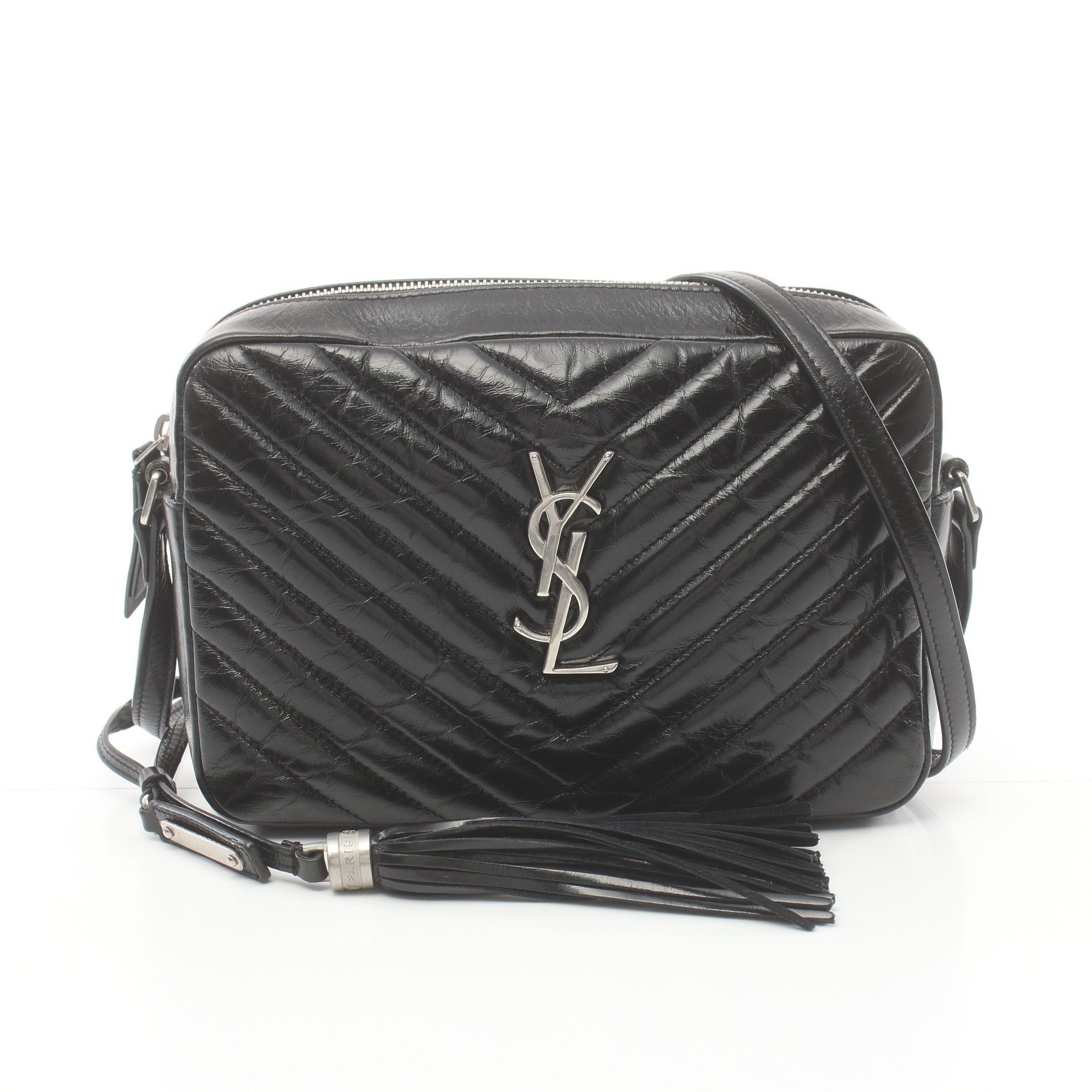 Yves Saint Laurent Yves Saint Laurent Lou Roux Monogram Camera Bag Shoulder Leather Black Size ONE SIZE - 1 Thumbnail