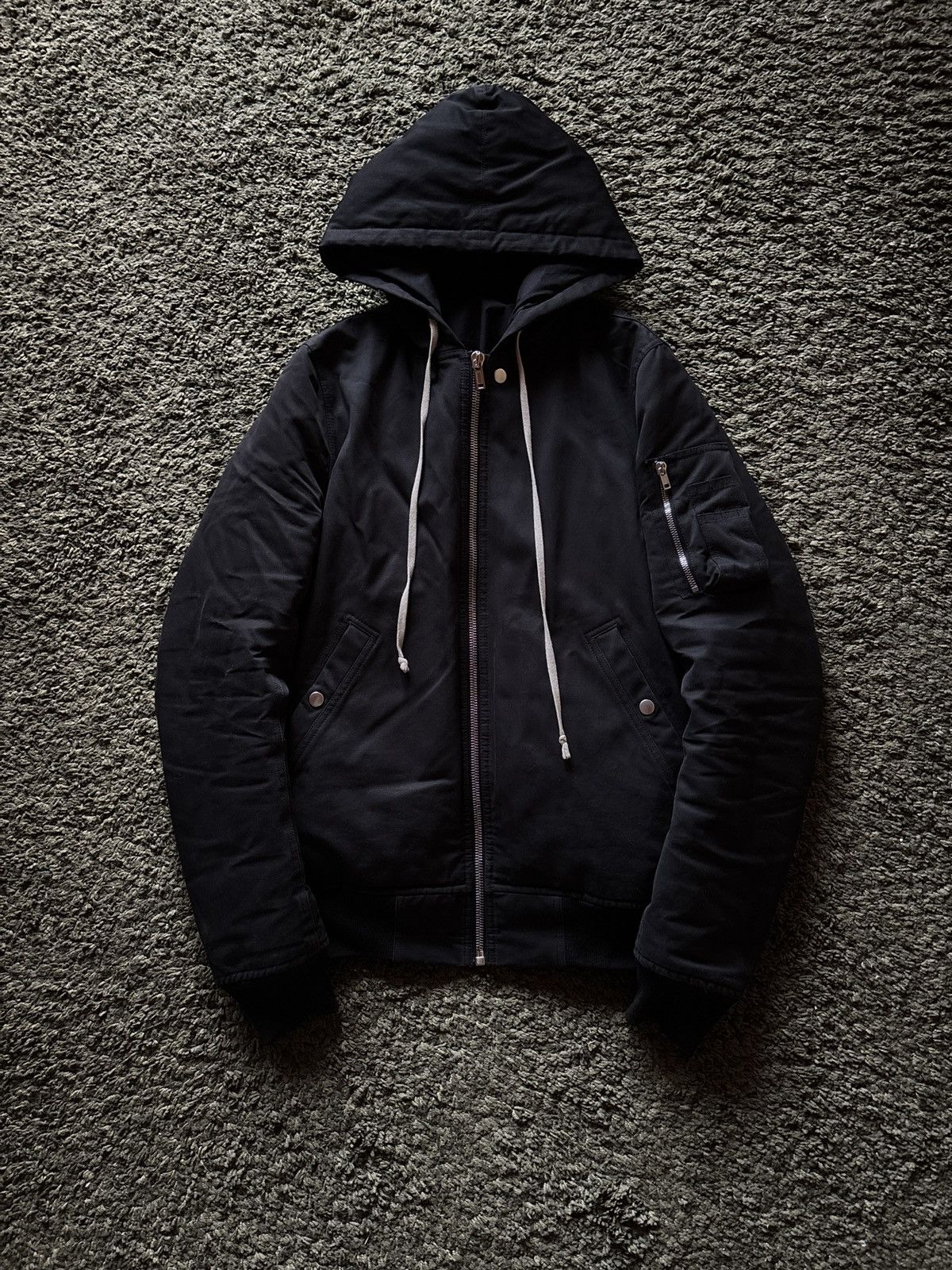Rick Owens AW17 Rick Owens „Glitter” MA1 Down Hooded Bomber Jacket Size US M / EU 48-50 / 2 - 1 Thumbnail
