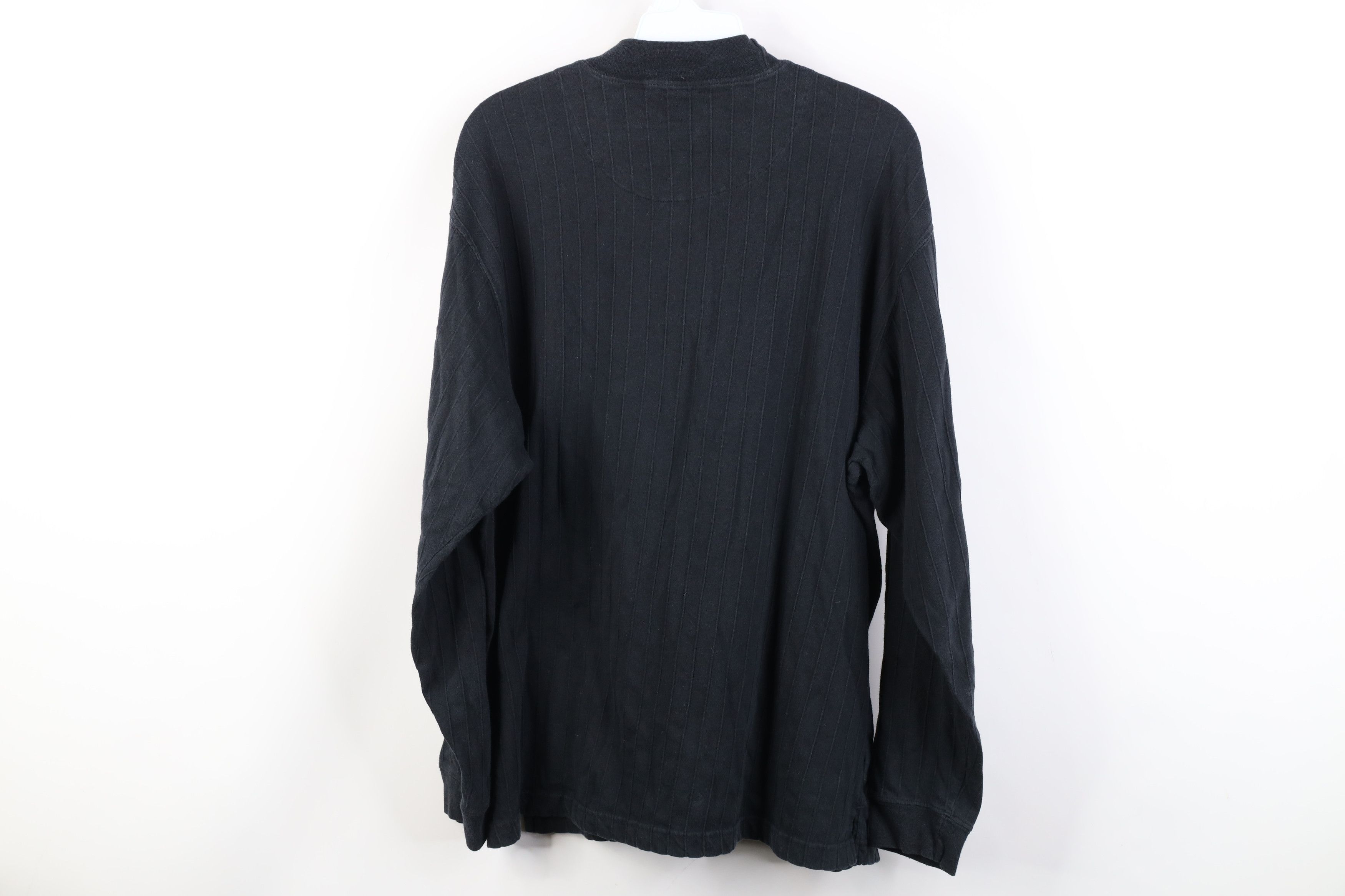 Vintage Vintage 90s Streetwear Ribbed Mock Neck Long Sleeve T-Shirt Size US XL / EU 56 / 4 - 10 Thumbnail