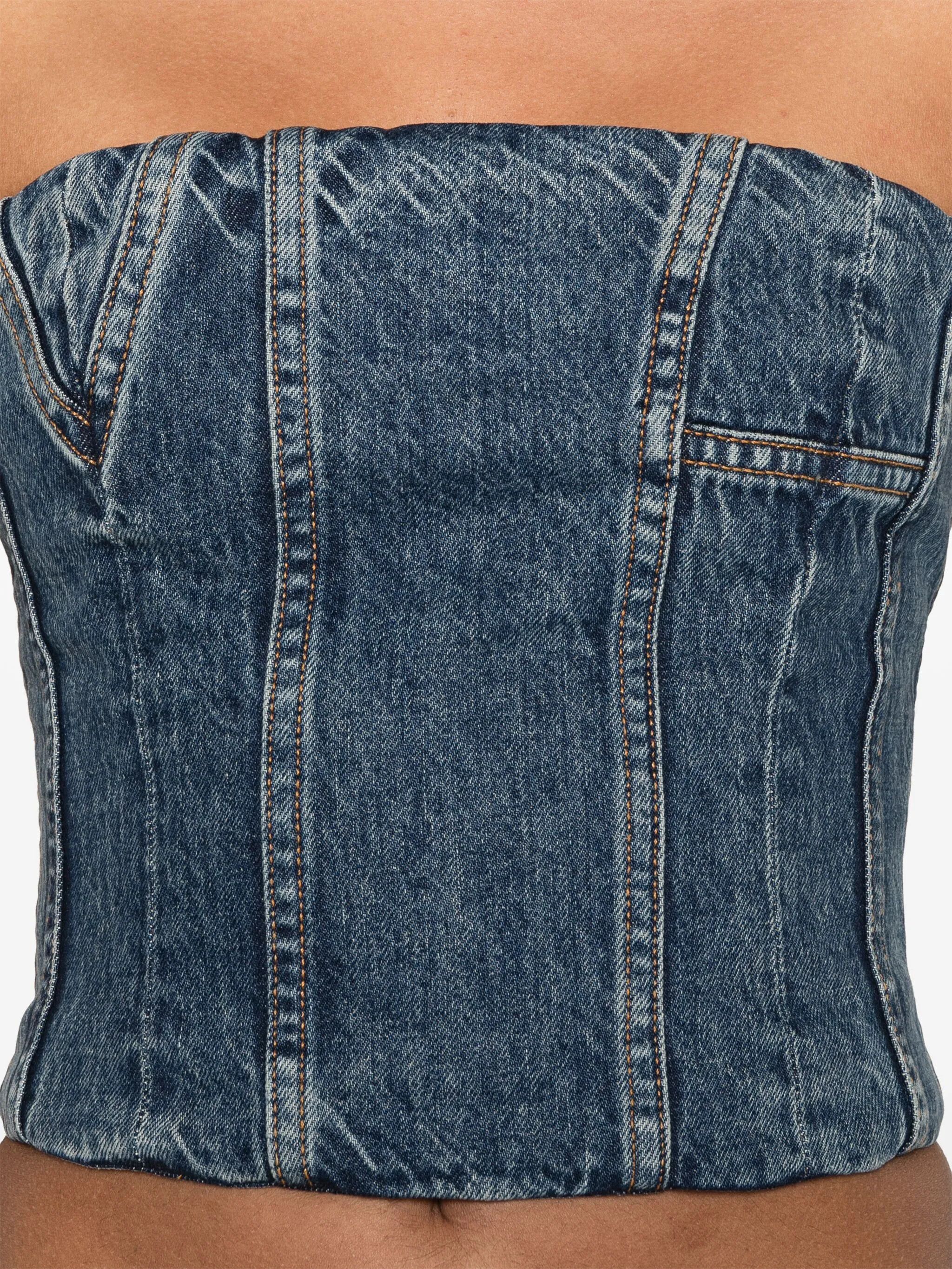Amiri o1y0425 Crop Top in Blue Size XS / US 0-2 / IT 36-38 - 5 Thumbnail