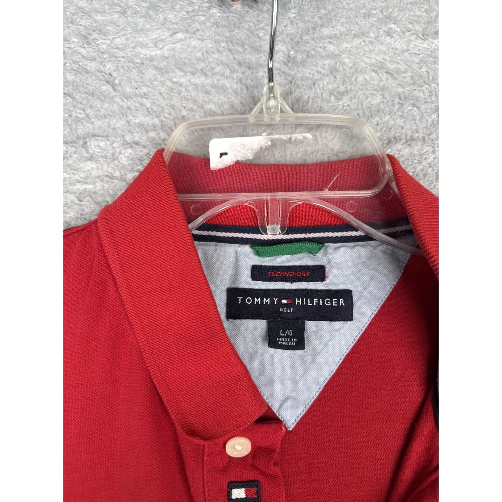 Tommy Hilfiger Tommy Hilfiger Polo Shirt Mens Large Red Cotton Techno-Dry Golf TPC The Canyons Size US L / EU 52-54 / 3 - 7 Thumbnail