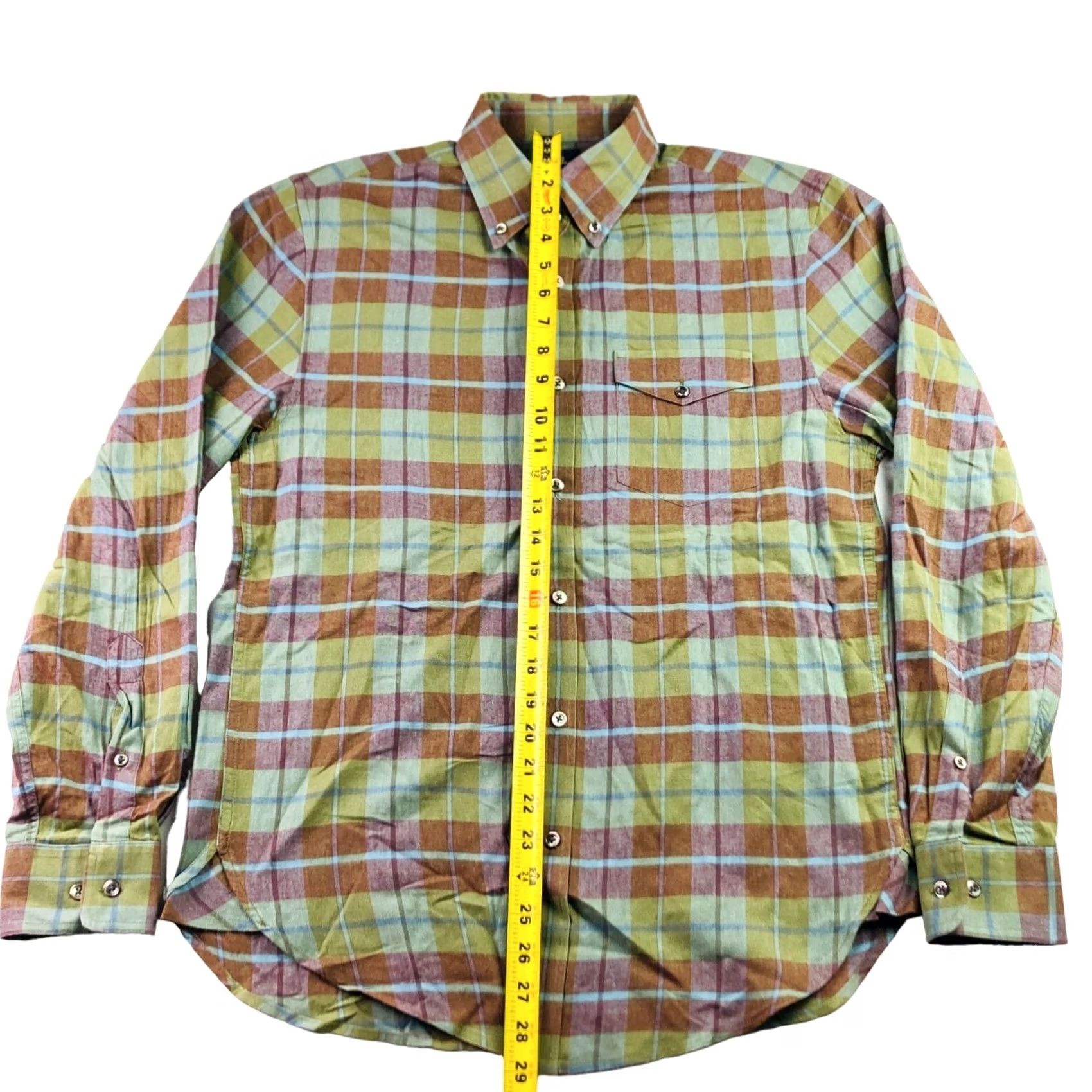Vintage LL Bean Men’s 100% Cotton Button-Up Shirt Green/Brown Plaid Small Long Sleeve Collared Button-Down Vintage No Size US S / EU 44-46 / 1 - 5 Thumbnail