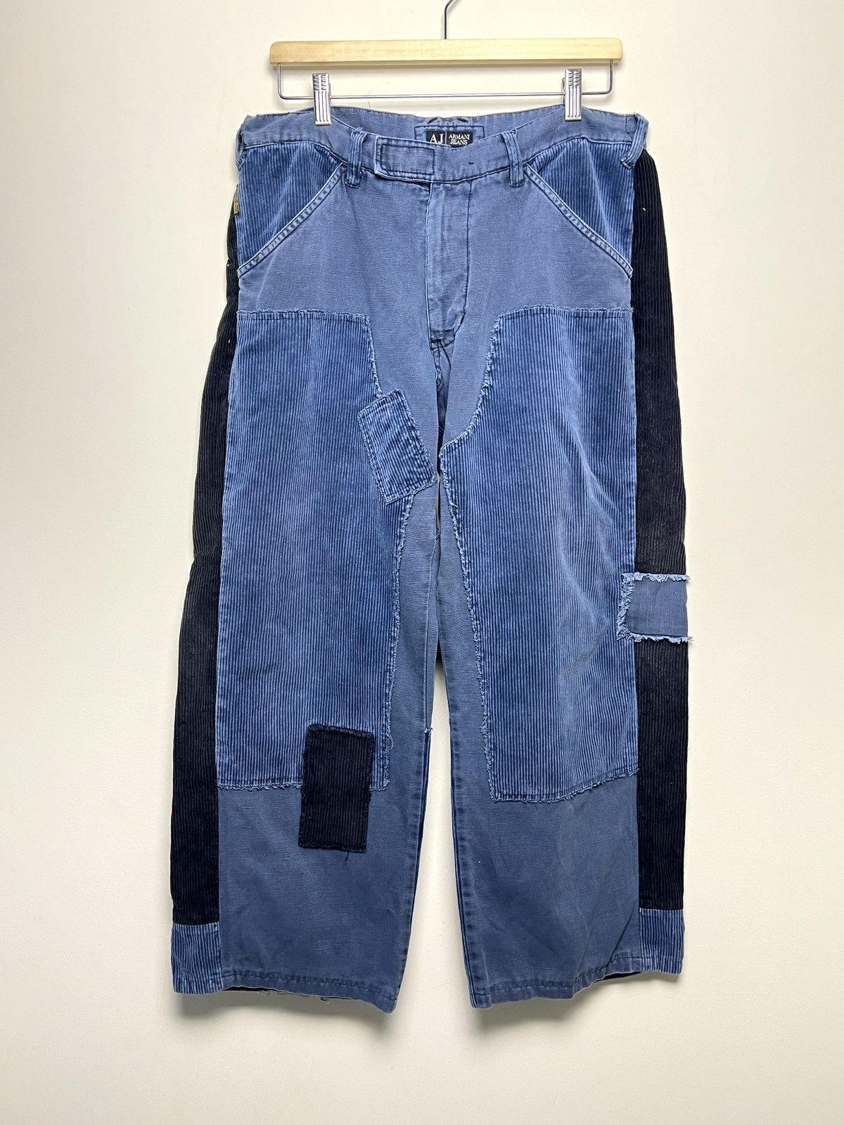 Giorgio Armani armani patchwork jumbo cord double knee pants kapital visvim Size US 32 / EU 48 - 1 Thumbnail