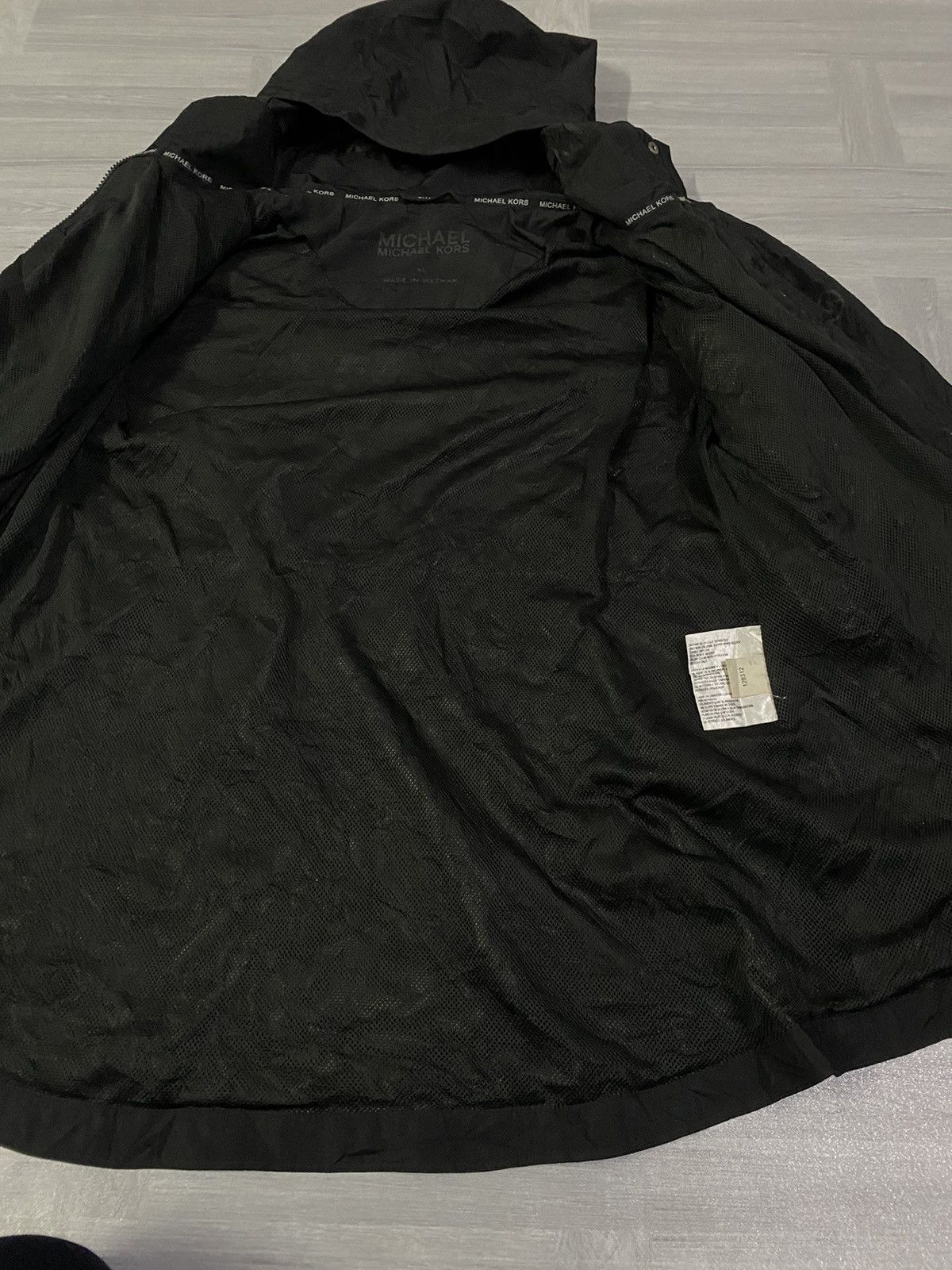 Michael Kors Zip-Up and Button Up Hooded Windbreaker