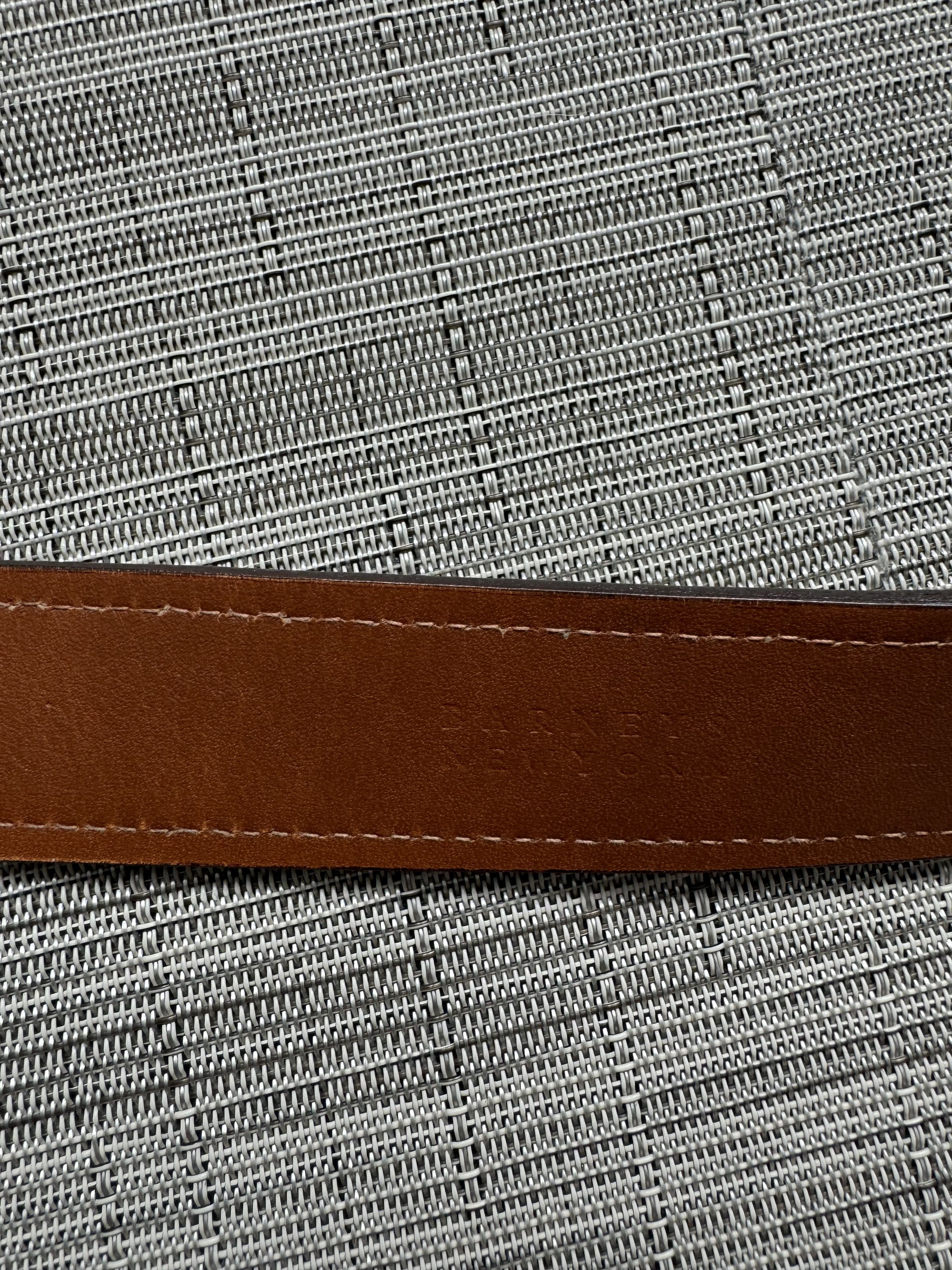 Barneys New York Brown Suede Belt With Gold Hardware Size 36 - 4 Thumbnail