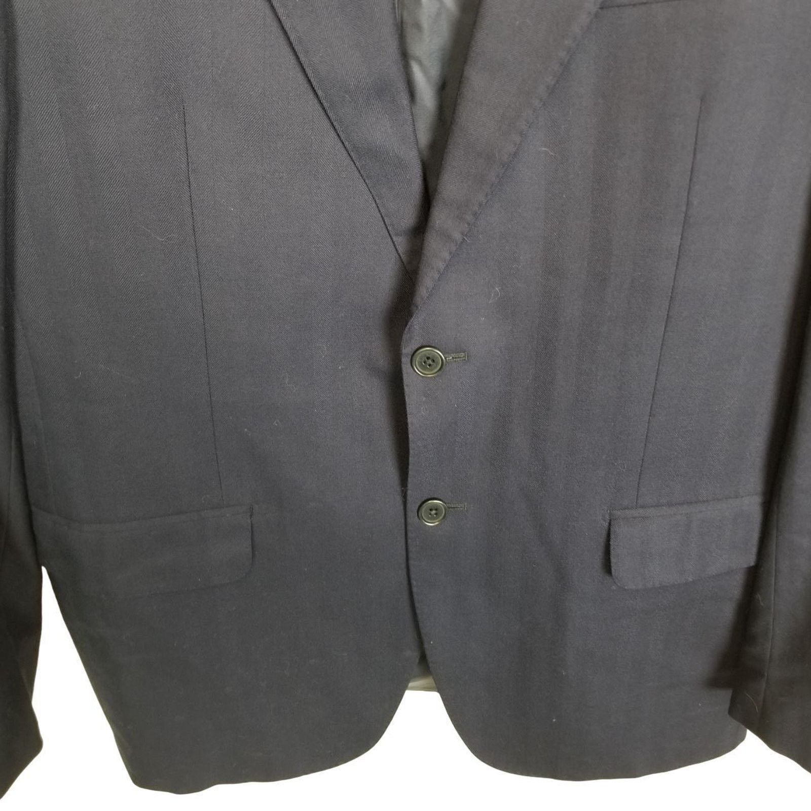Ermenegildo Zegna Ermenegildo Zegna Trofeo Wool Suit Jacket Blazer Navy Luxury Size 42R - 3 Thumbnail
