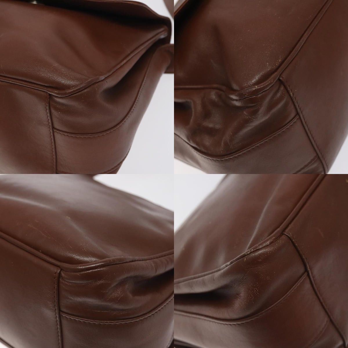 Gucci GUCCI Bamboo Shoulder Bag Leather Brown Gold 001 14 001 14 Size ONE SIZE - 10 Thumbnail