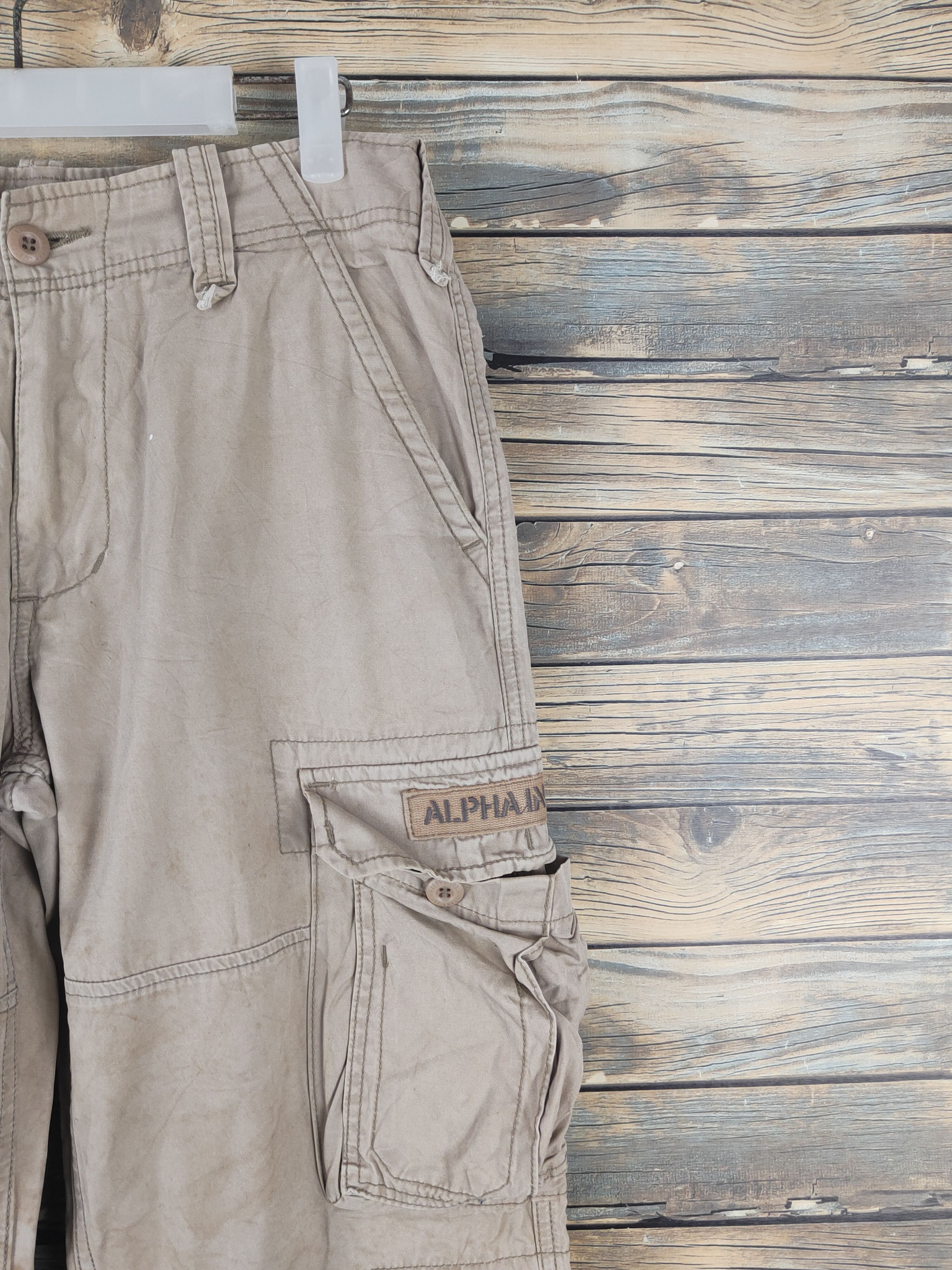 Alpha Industries DL Alpha Industries Beige Multipocket Cargo Pants #46-039 Size US 30 / EU 46 - 6 Thumbnail