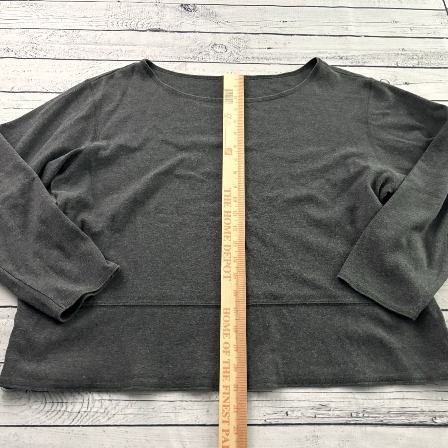 Eileen Fisher Eileen Fisher Blouse Long Sleeve 100% Cotton Gray Women's L Size L / US 10 / IT 46 - 3 Thumbnail