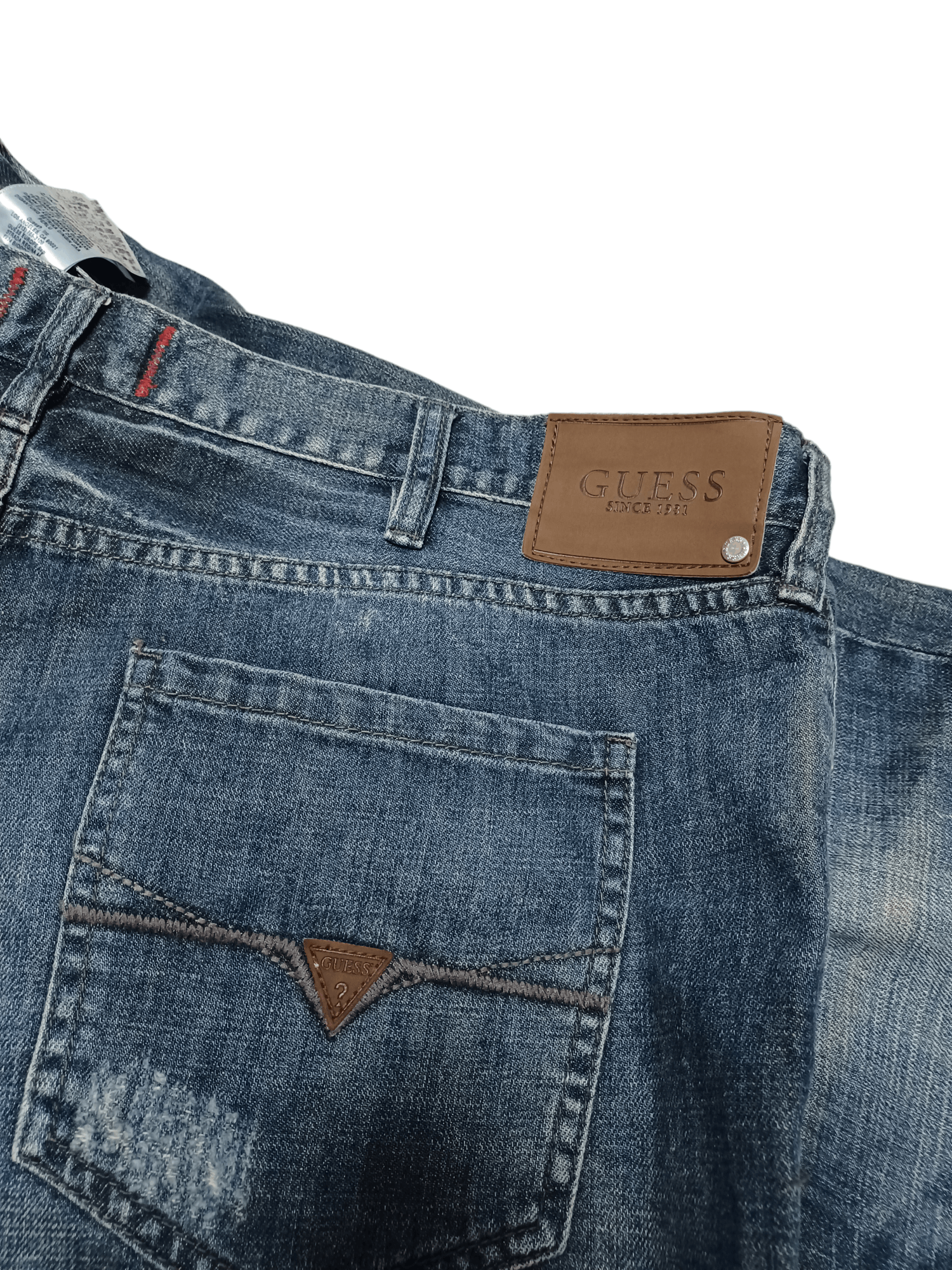 Guess GUESS DISTRESSED AVANT GARDE STRAIGHT JEANS DENIM Size US 40 / EU 56 - 4 Thumbnail