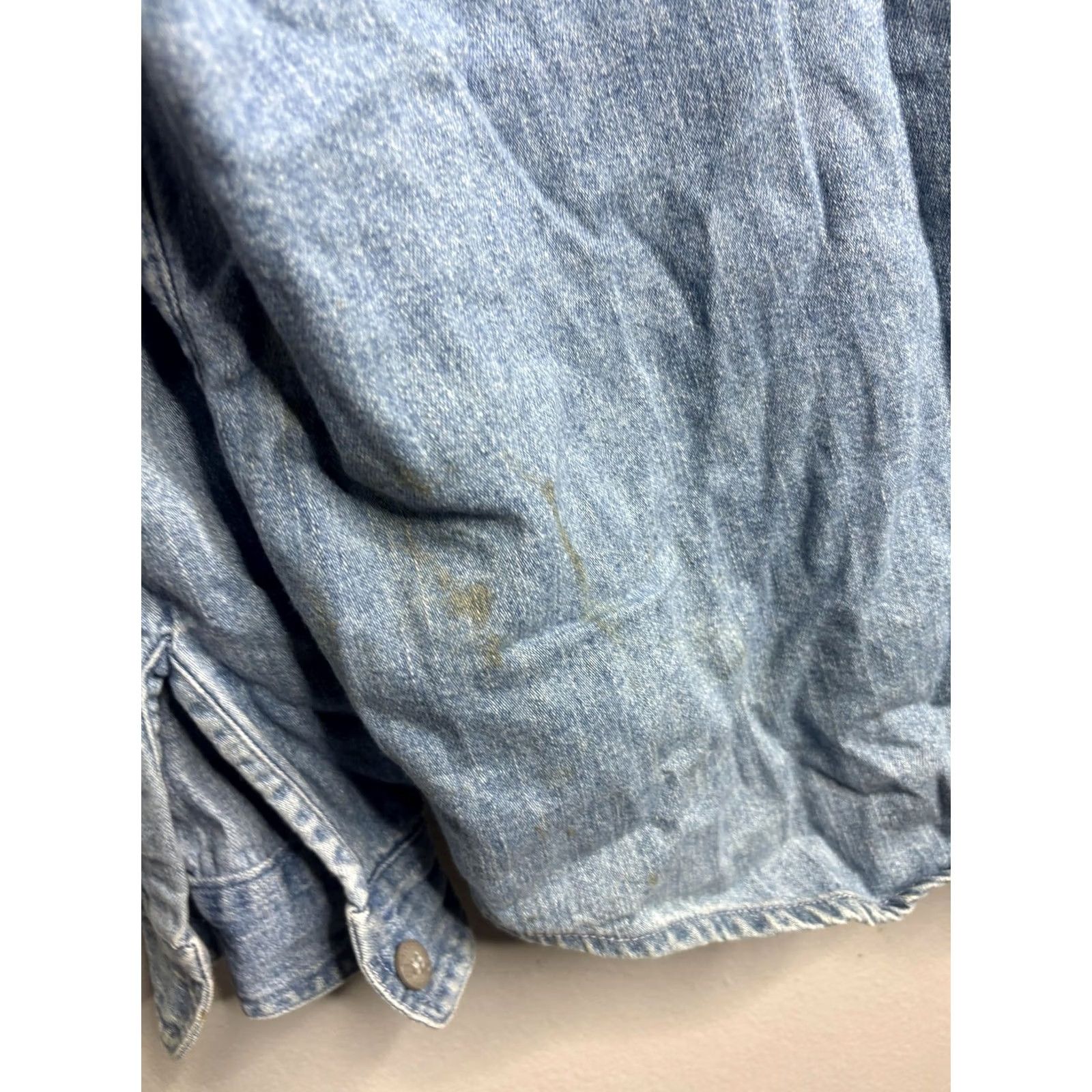 Harley Davidson VINTAGE Harley-Davidson Denim Shirt Mens S Blue Eagle Embroidered Biker Shirt Size US S / EU 44-46 / 1 - 6 Thumbnail