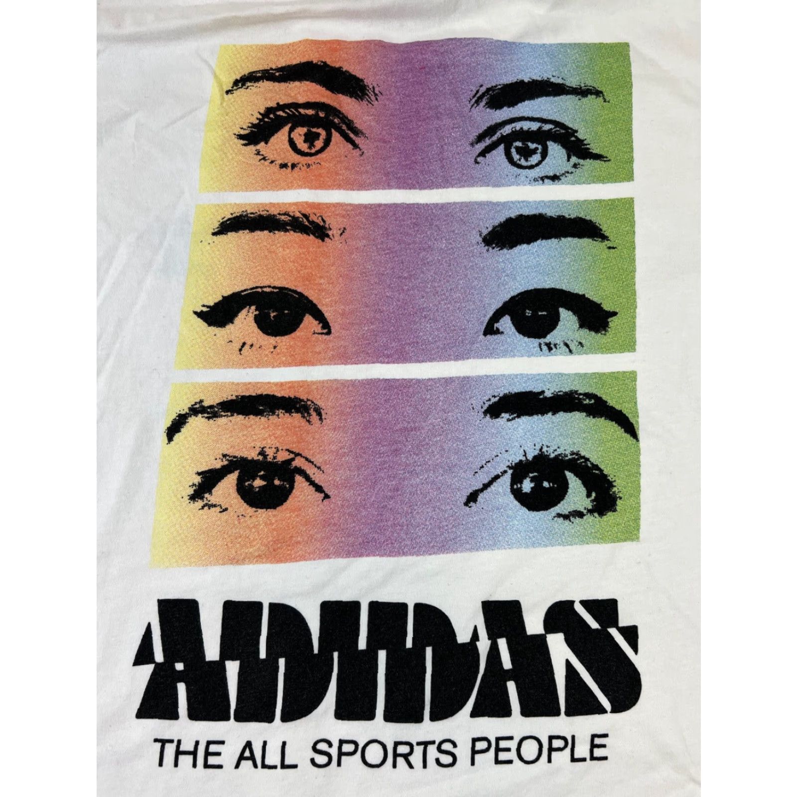 Adidas Adidas The All Sports People White T Shirt XL Men White Sports Eyes Graphic Shirt Size US XL / EU 56 / 4 - 6 Thumbnail