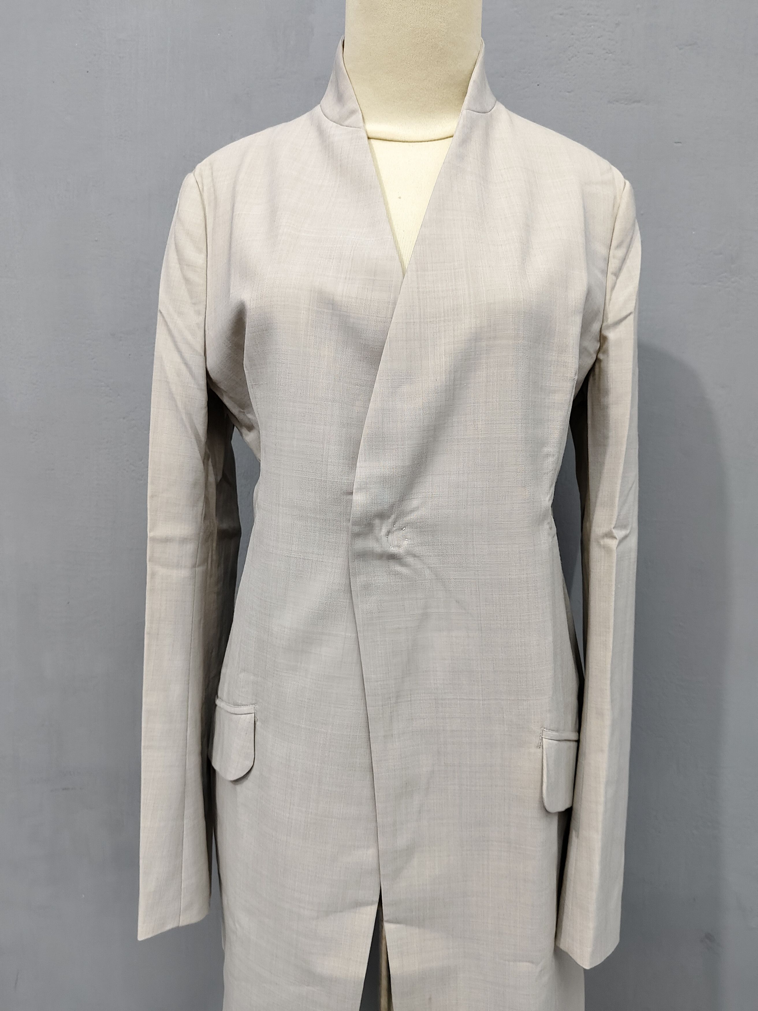 Yohji Yamamoto SAMPLE Y’s- Clean Wrap Silhouette Minimalist Long Coat Size M / US 6-8 / IT 42-44 - 3 Thumbnail