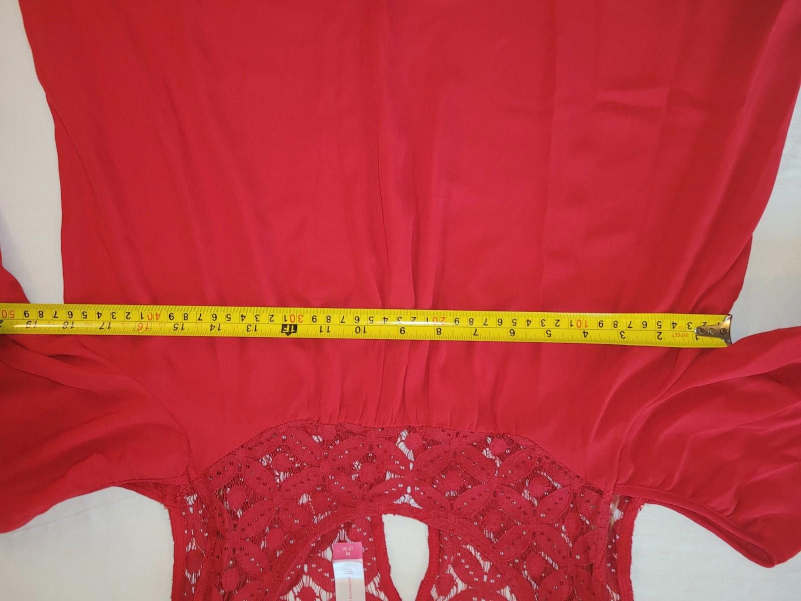 Designer No Boundries women's Medium[7-9] red blouse long sleeve Size M / US 6-8 / IT 42-44 - 2 Thumbnail