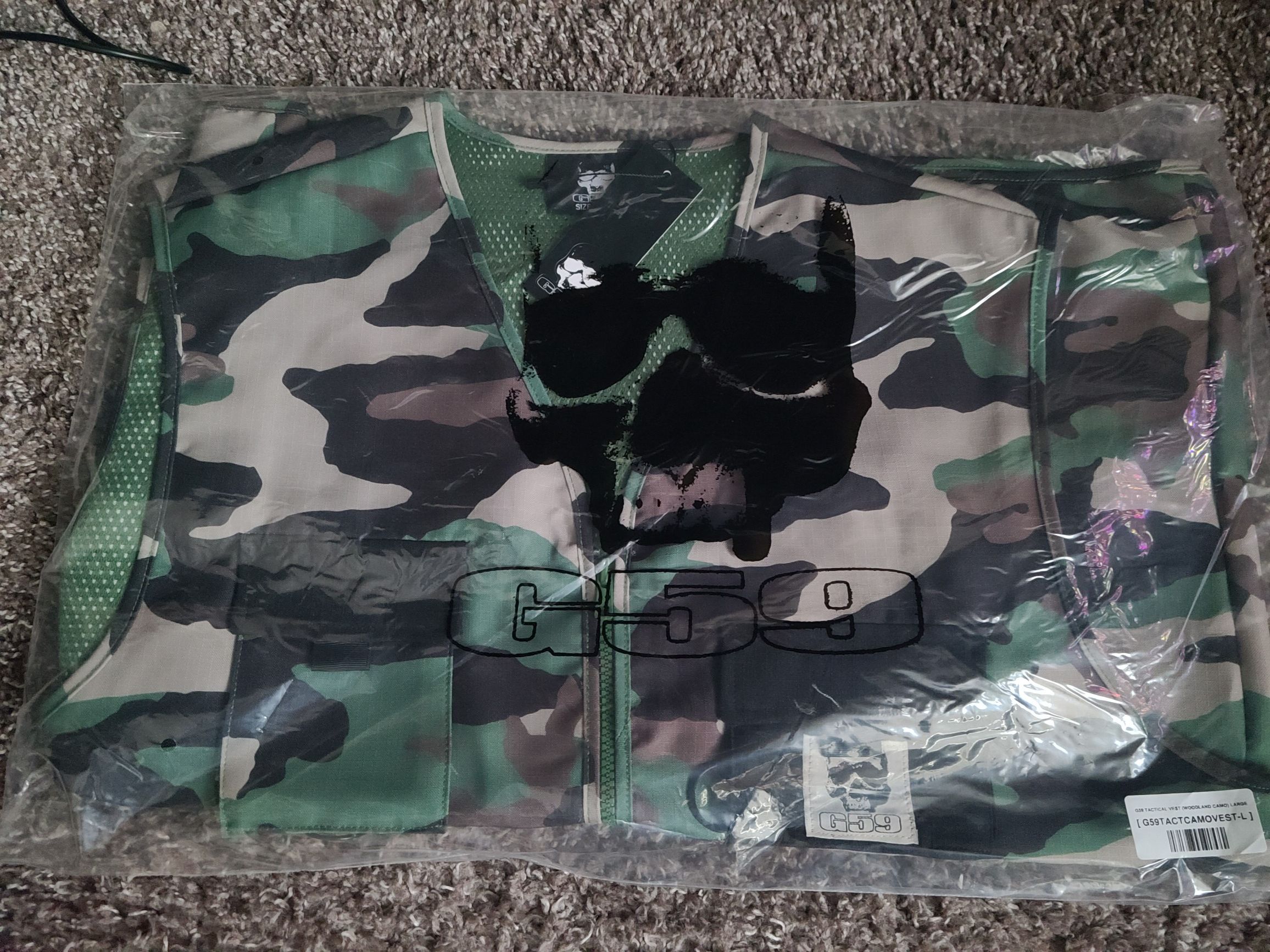 G59 Records G59 Tactical Vest - Woodland Camo - Large, New, Sealed Size US L / EU 52-54 / 3 - 1 Thumbnail