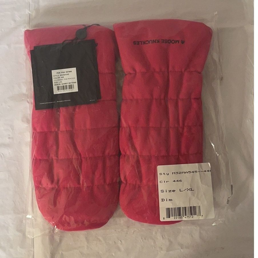Moose Knuckles Moose Knuckles Sidney Mittens - Pink Peacock - Size: L/XL Size ONE SIZE - 7 Thumbnail