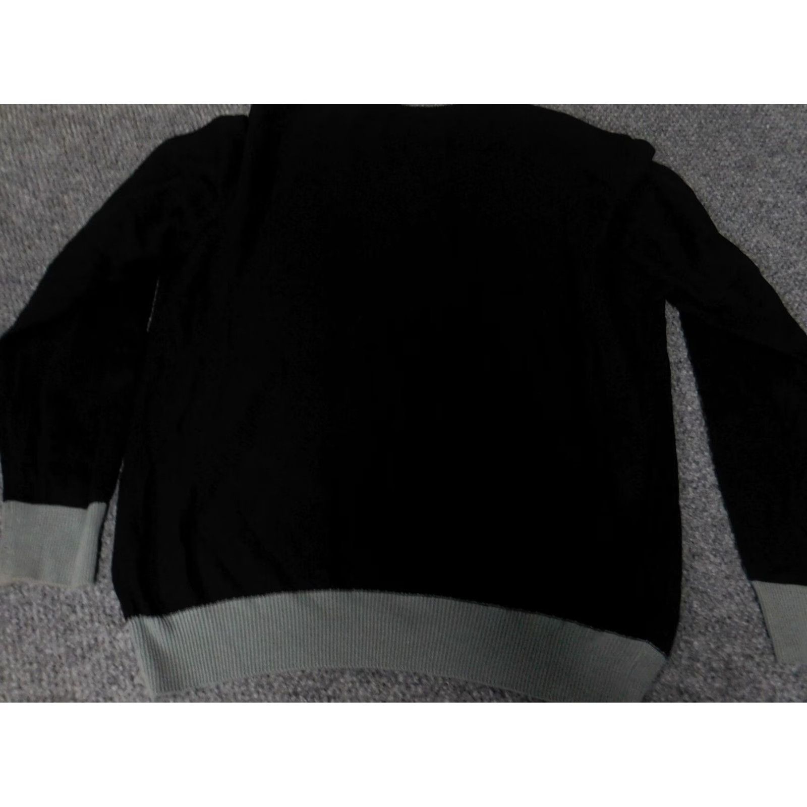 Vintage Marq75 Mens Sweater L black V-Neck Pullover Athletic Fit Elbow Patch Knit Shirt Size US L / EU 52-54 / 3 - 7 Thumbnail