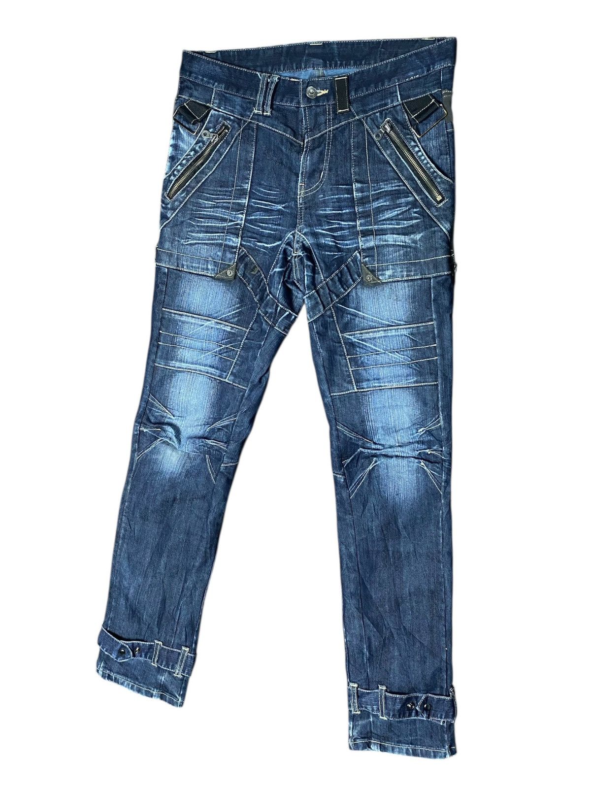 PPFM Rare PPFM Bondage Punk Distressed Denim Size US 31 - 2 Thumbnail